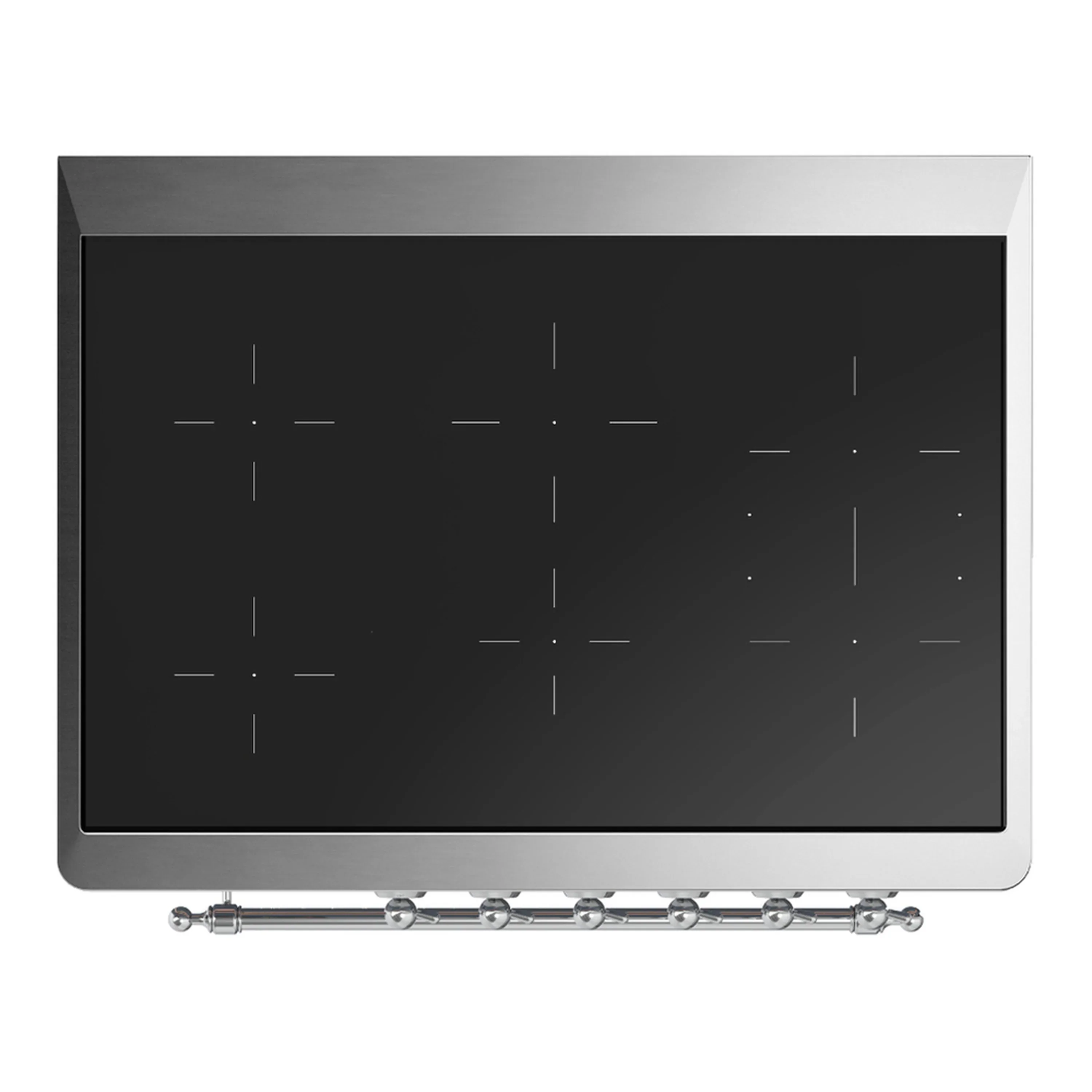ILVE Majestic III 36-Inch Induction Range with 6 Induction Elements and Triple Glass Door Electric Oven in White with Chrome Trim (UMIB36NR3WHC) - Image 2