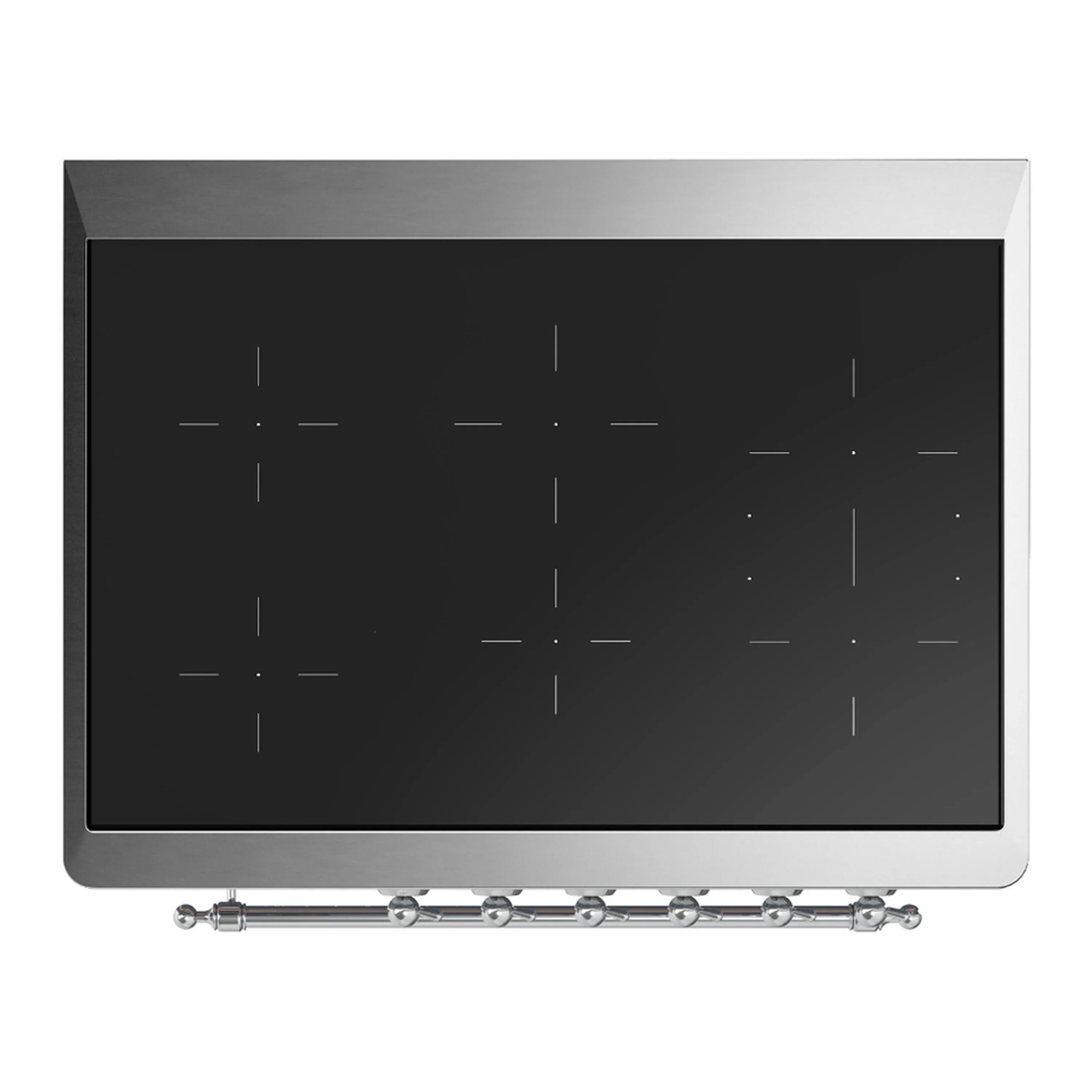 ILVE Majestic III 36-Inch Induction Range with 6 Induction Elements and Solid Door Electric Oven in White with Chrome Trim (UMIB36QNR3WHC) - Image 2