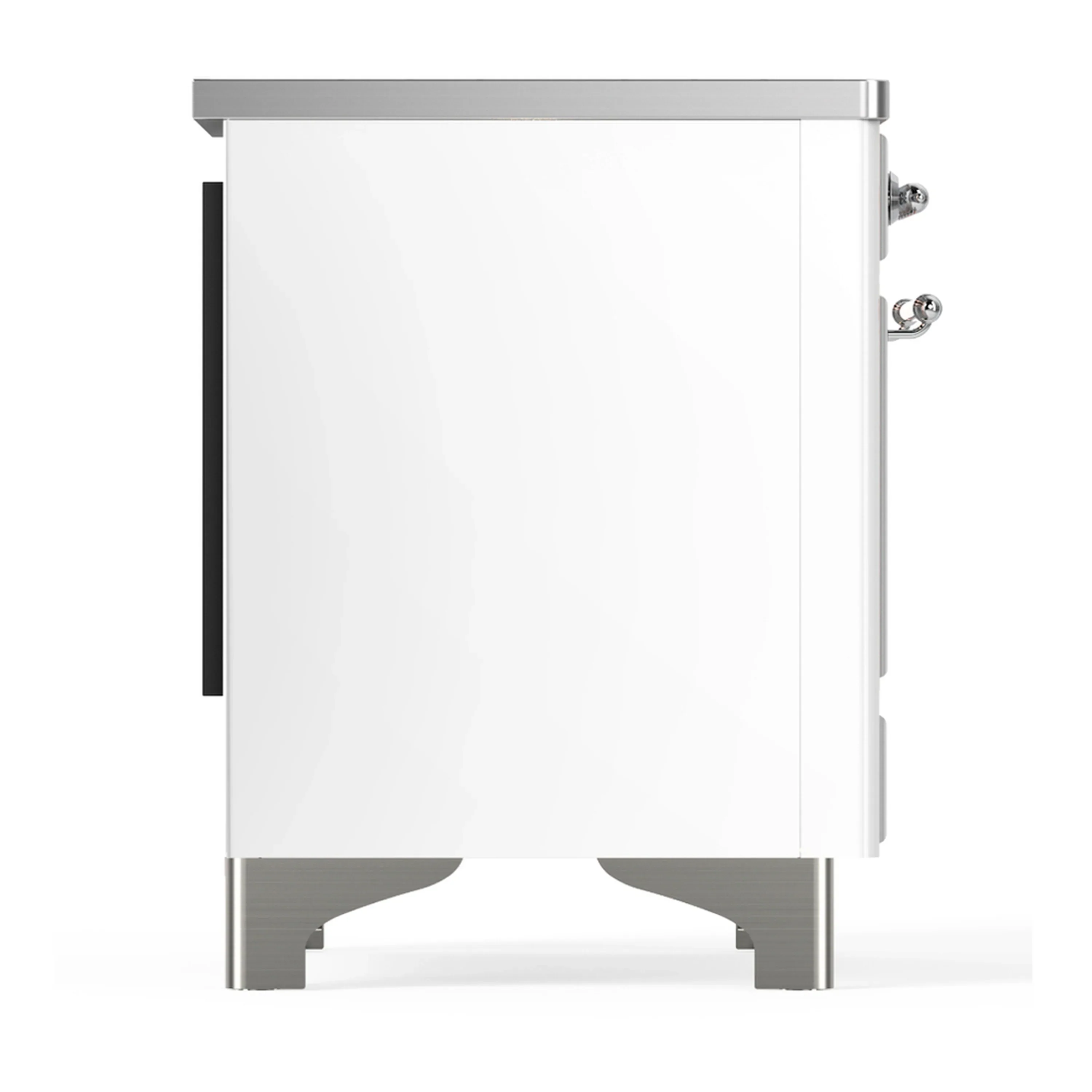ILVE Majestic III 36-Inch Induction Range with 6 Induction Elements and Solid Door Electric Oven in White with Chrome Trim (UMIB36QNR3WHC) - Image 6