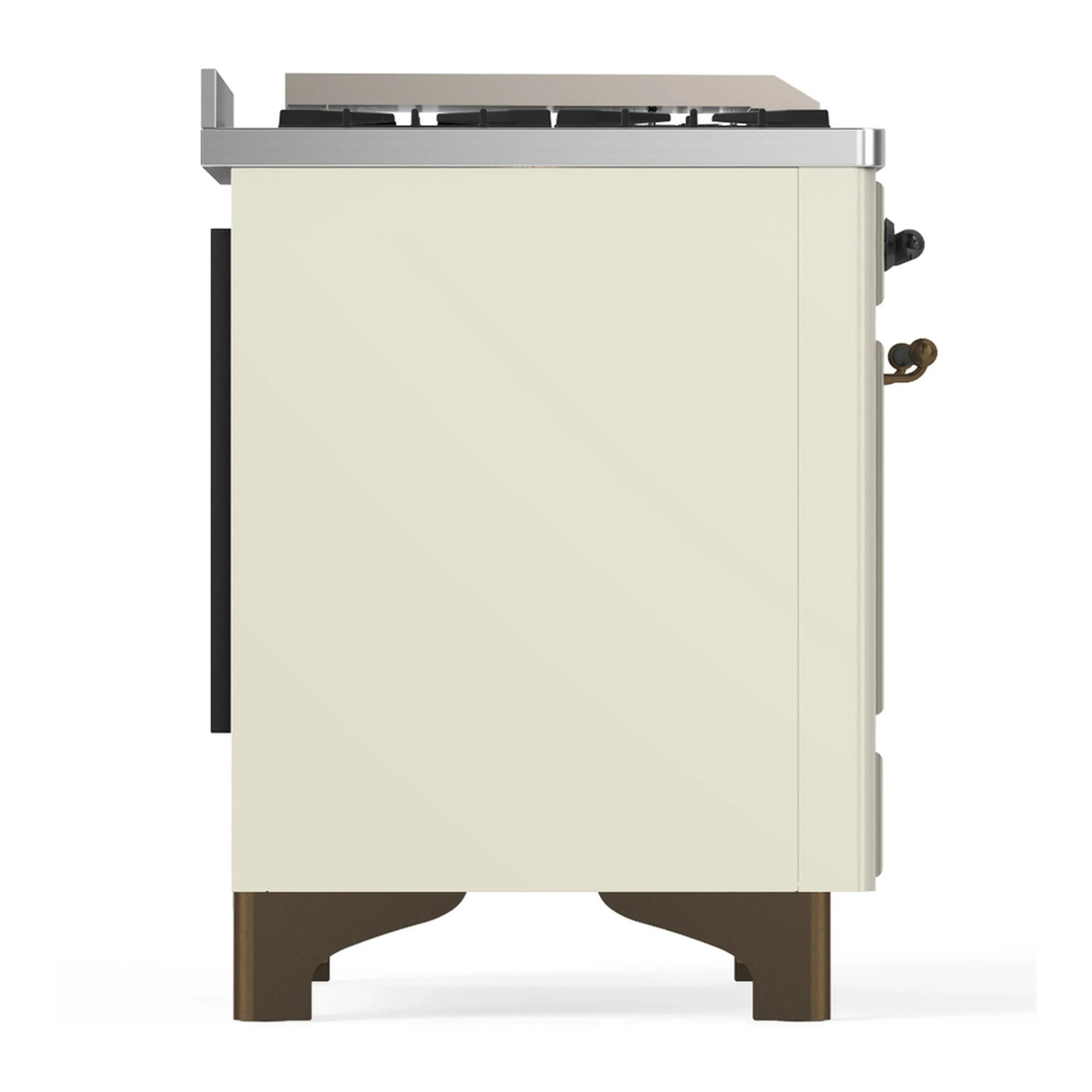 ILVE Majestic III 40-inch Dual Fuel Range with 5 Liquid Propane Burner, Griddle and Triple Glass Door Electric Oven in Antique White with Burnished Trim (UMD40FNR3AWBLP) - Image 8
