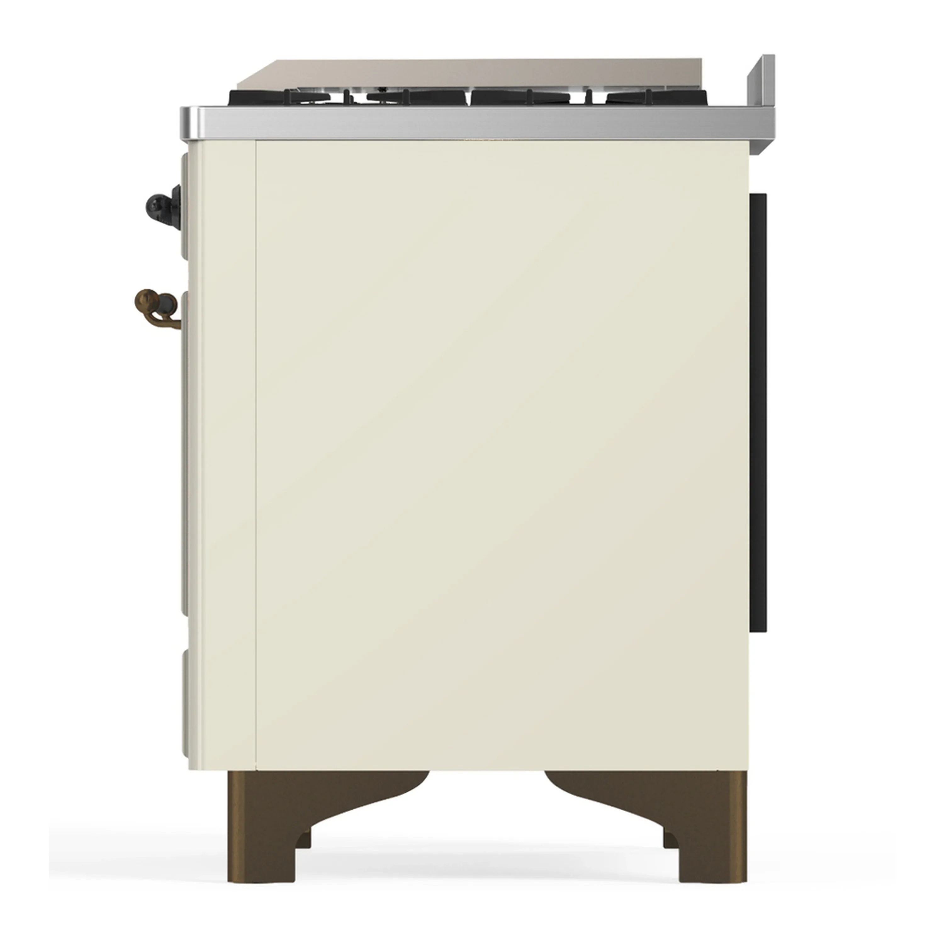 ILVE Majestic III 40-inch Dual Fuel Range with 5 Liquid Propane Burner, Griddle and Triple Glass Door Electric Oven in Antique White with Burnished Trim (UMD40FNR3AWBLP) - Image 9