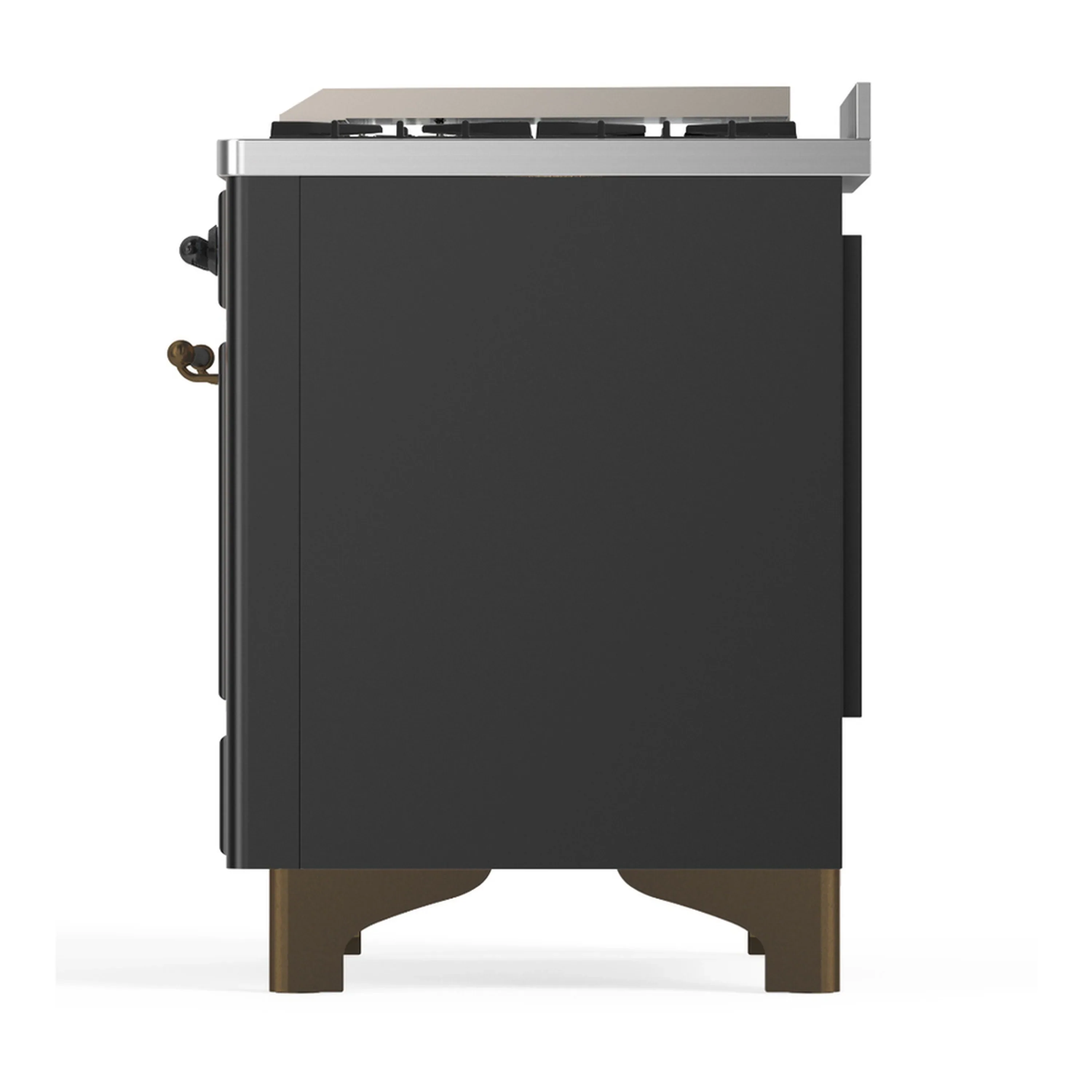 ILVE Majestic III 40-inch Dual Fuel Range with 5 Liquid Propane Burner, Griddle and Triple Glass Door Electric Oven in Graphite Matte with Burnished Trim (UMD40FNR3MGBLP) - Image 8