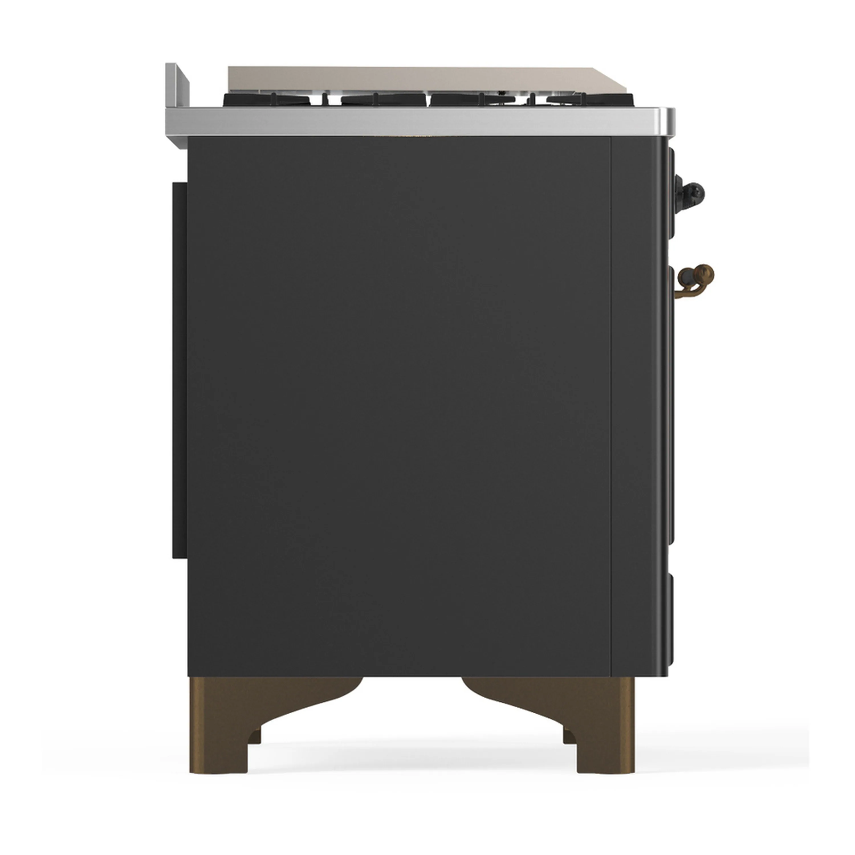ILVE Majestic III 40-inch Dual Fuel Range with 5 Liquid Propane Burner, Griddle and Triple Glass Door Electric Oven in Graphite Matte with Burnished Trim (UMD40FNR3MGBLP) - Image 9