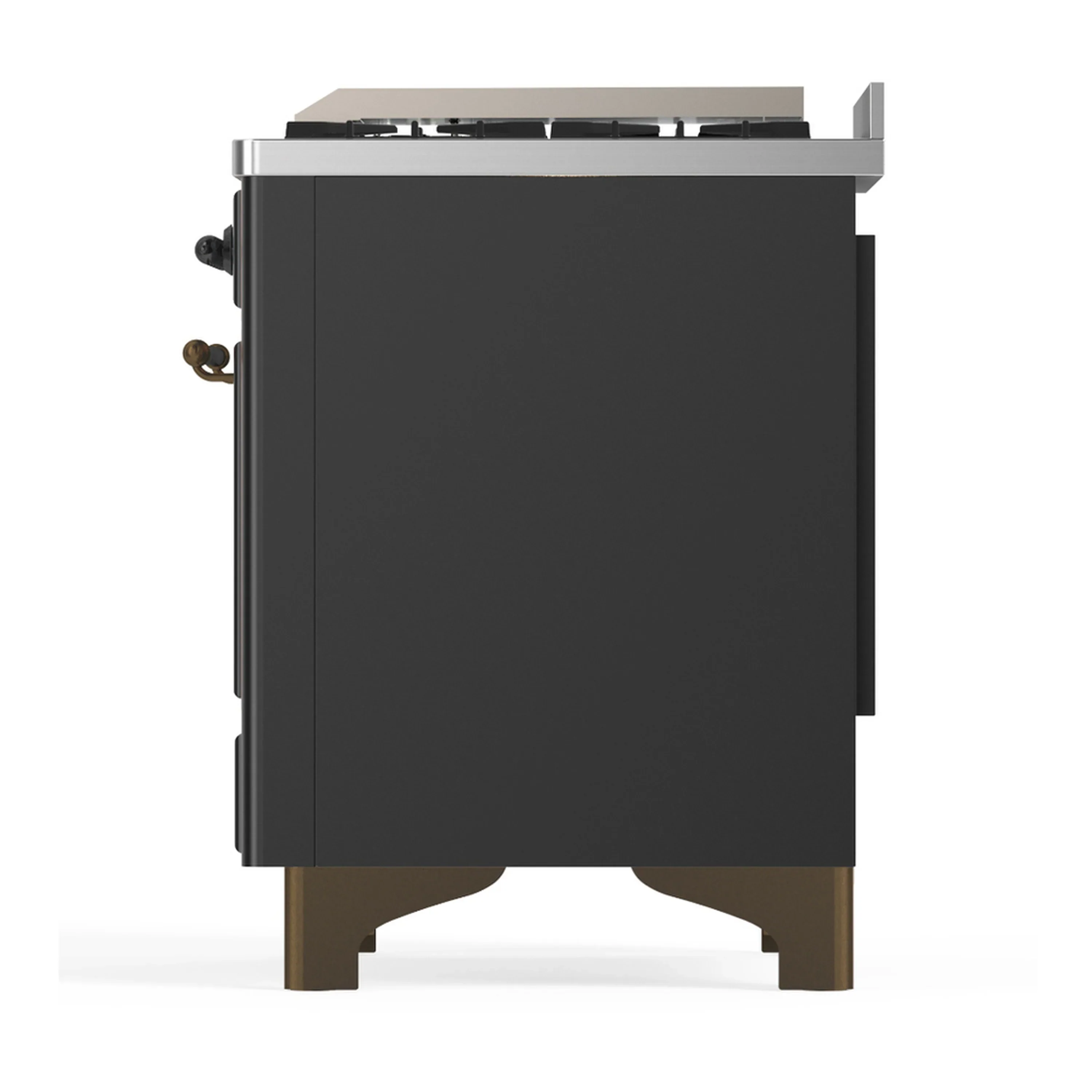 ILVE Majestic III 40-inch Dual Fuel Range with 5 Liquid Propane Burner, Griddle and Solid Door Electric Oven in Graphite Matte with Burnished Trim (UMD40FQNR3MGBLP) - Image 9