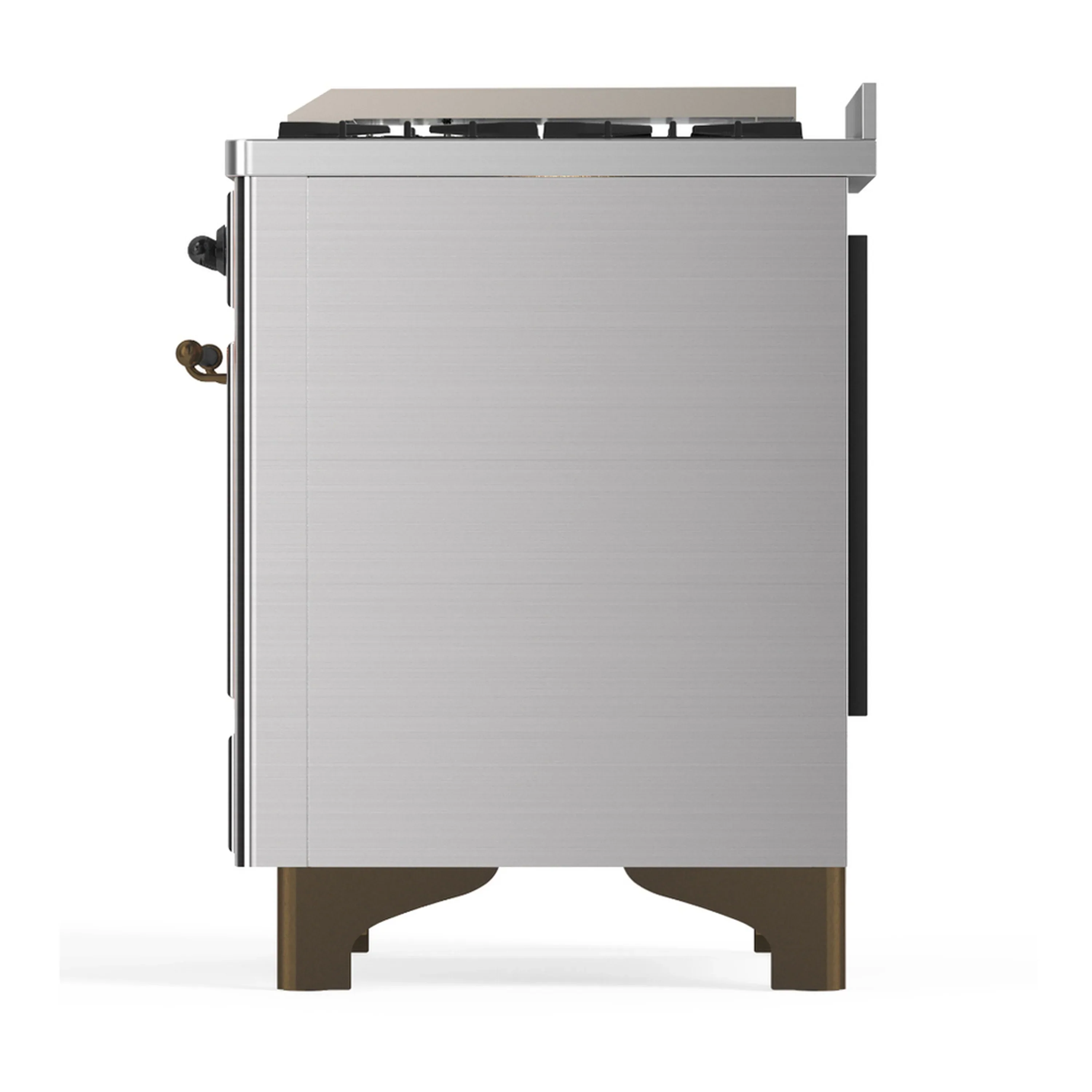 ILVE Majestic III 40-inch Dual Fuel Range with 6 Natural Gas Burner, Griddle and Triple Glass Door Electric Oven in Stainless Steel with Burnished Trim (UMD40FNR3SSB) - Image 8