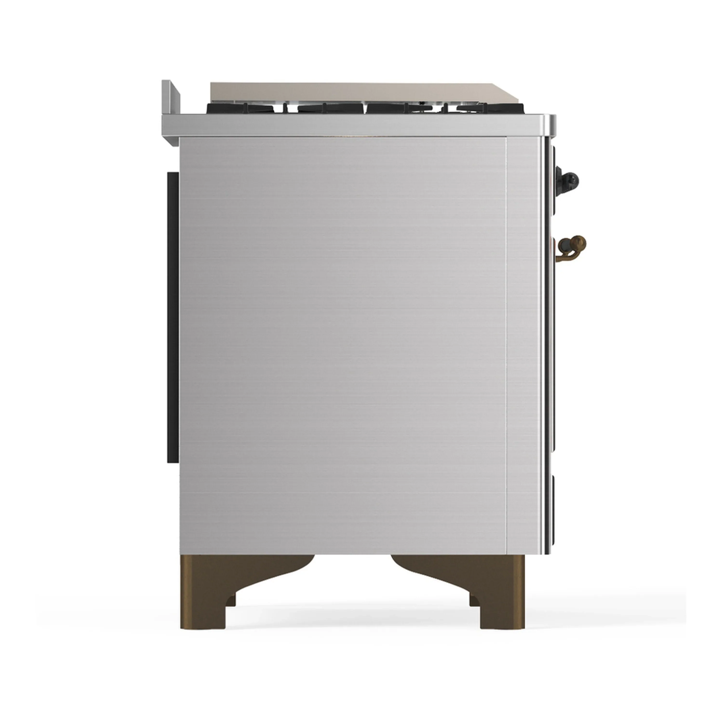 ILVE Majestic III 40-inch Dual Fuel Range with 6 Natural Gas Burner, Griddle and Triple Glass Door Electric Oven in Stainless Steel with Burnished Trim (UMD40FNR3SSB) - Image 9