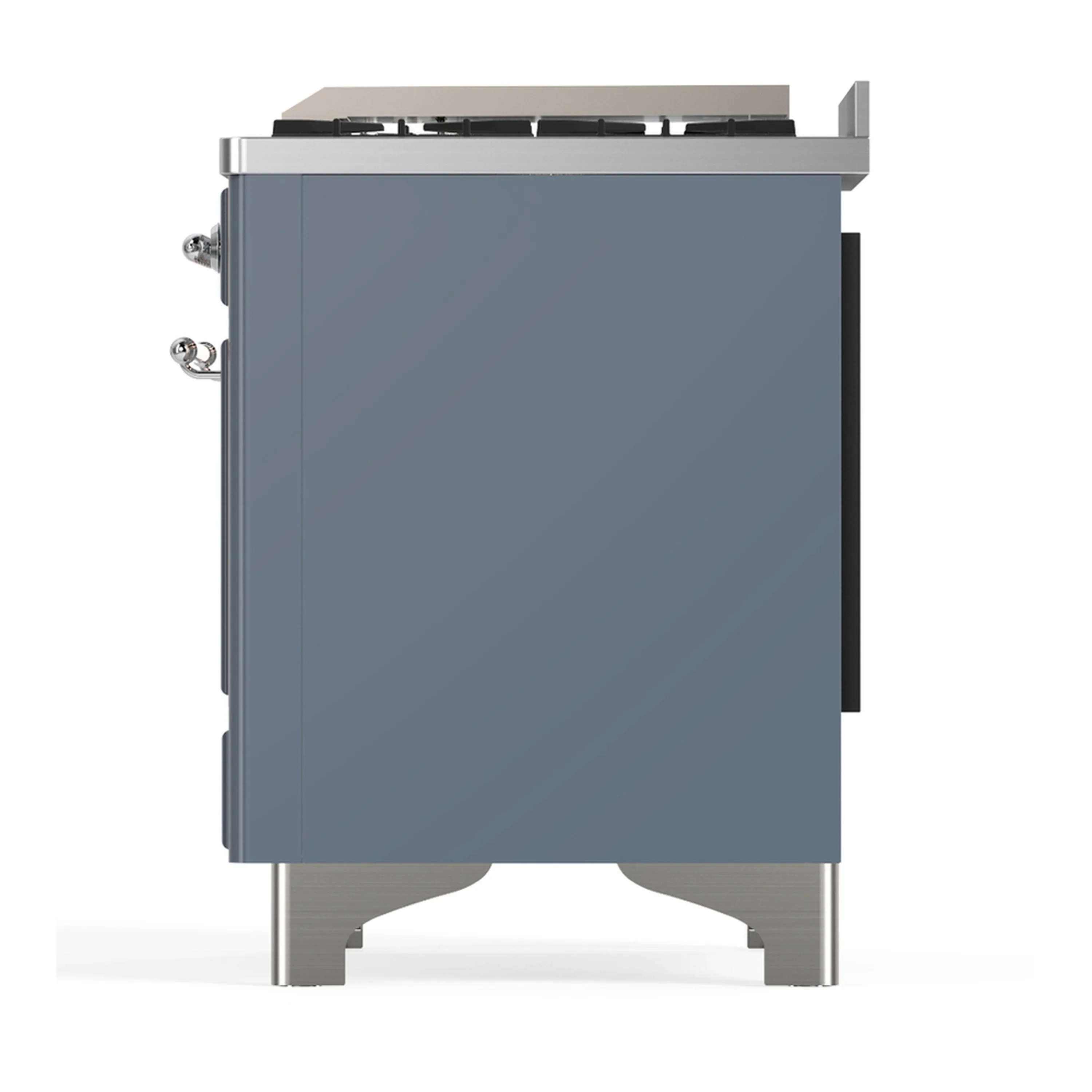 ILVE Majestic III 40-inch Dual Fuel Range with 5 Liquid Propane Burner, Griddle and Triple Glass Door Electric Oven in Blue Grey with Chrome Trim (UMD40FNR3BGCLP) - Image 8