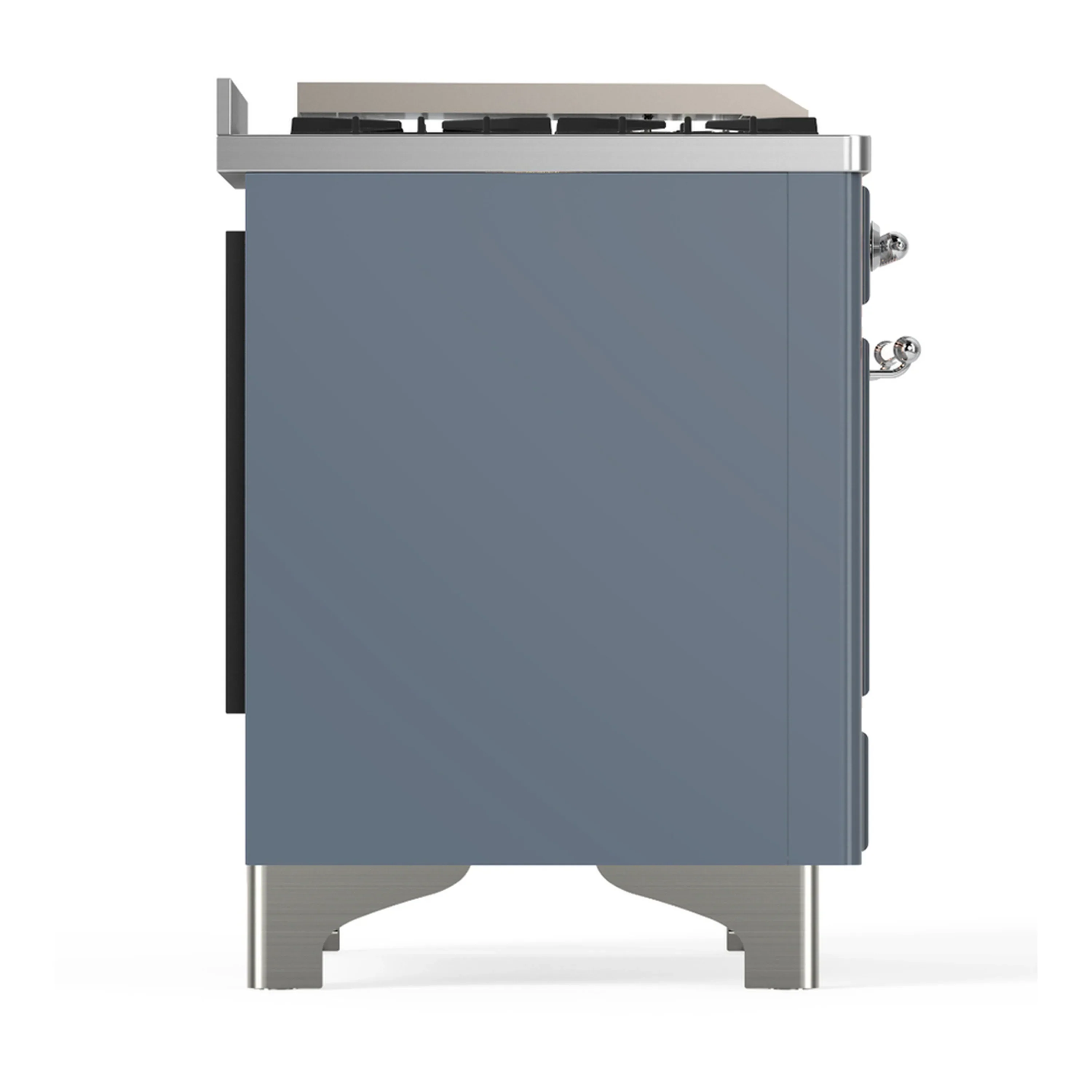 ILVE Majestic III 40-inch Dual Fuel Range with 5 Liquid Propane Burner, Griddle and Triple Glass Door Electric Oven in Blue Grey with Chrome Trim (UMD40FNR3BGCLP) - Image 9
