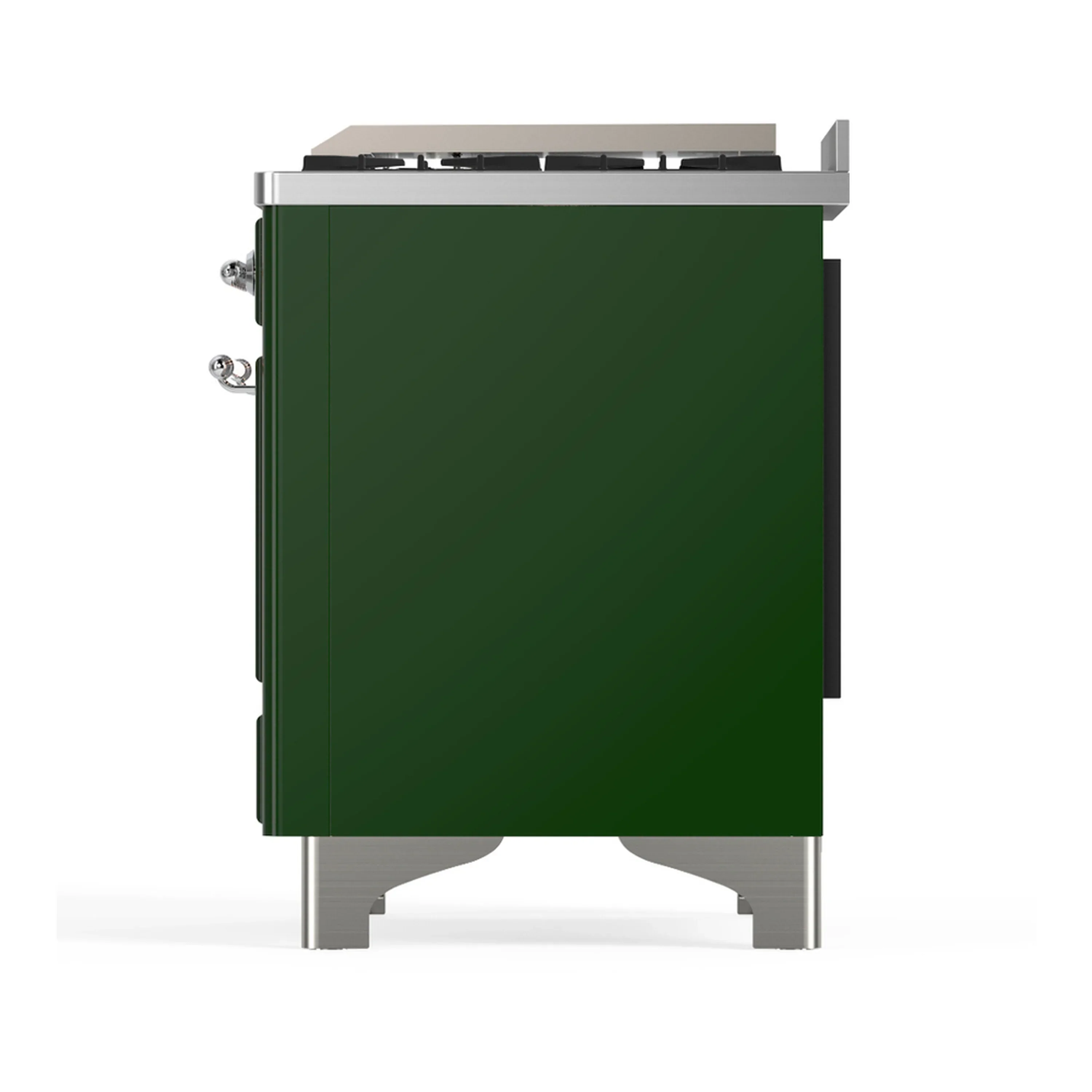 ILVE Majestic III 40-inch Dual Fuel Range with 5 Liquid Propane Burner, Griddle and Triple Glass Door Electric Oven in Emerald Green with Chrome Trim (UMD40FNR3EGCLP) - Image 8