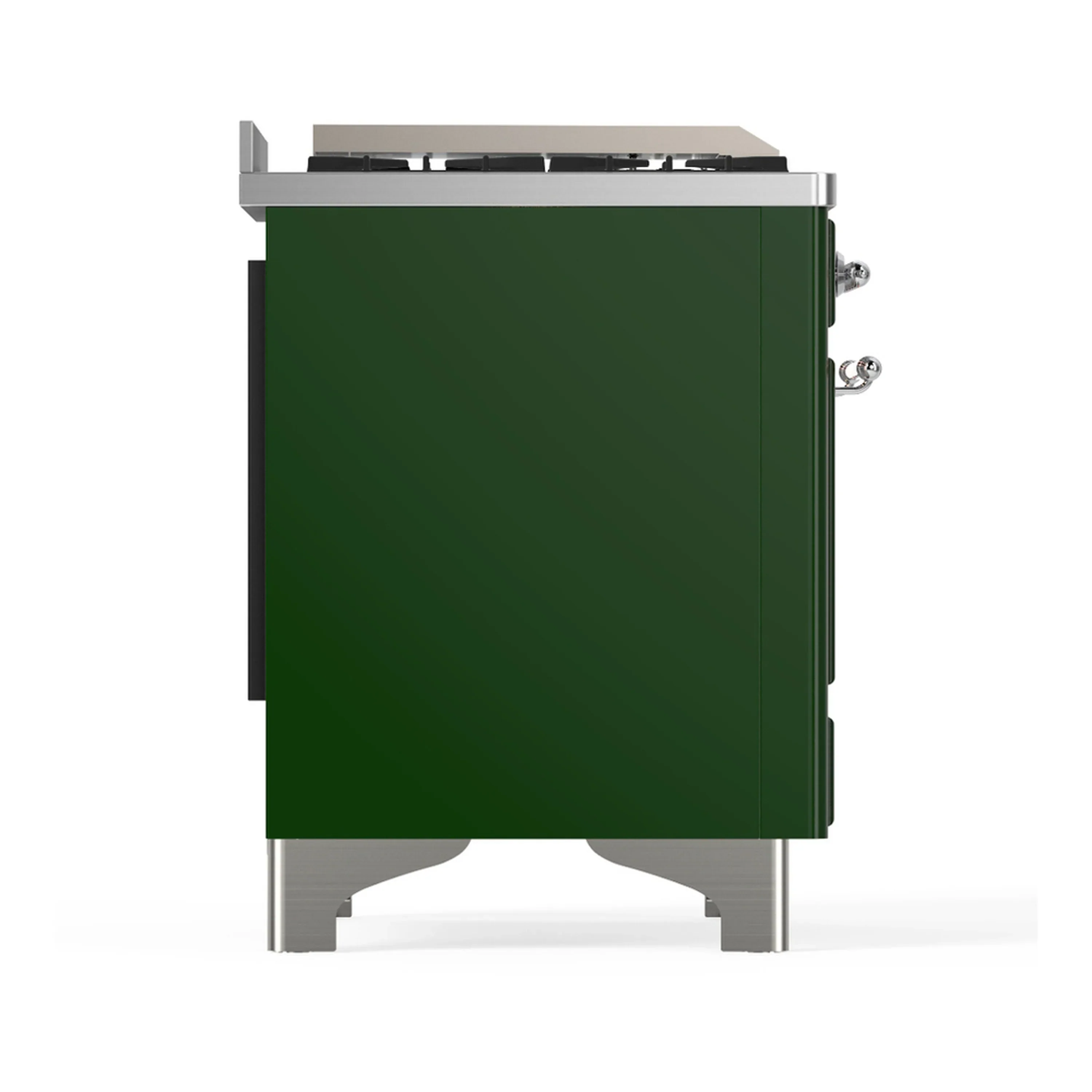 ILVE Majestic III 40-inch Dual Fuel Range with 5 Liquid Propane Burner, Griddle and Triple Glass Door Electric Oven in Emerald Green with Chrome Trim (UMD40FNR3EGCLP) - Image 9