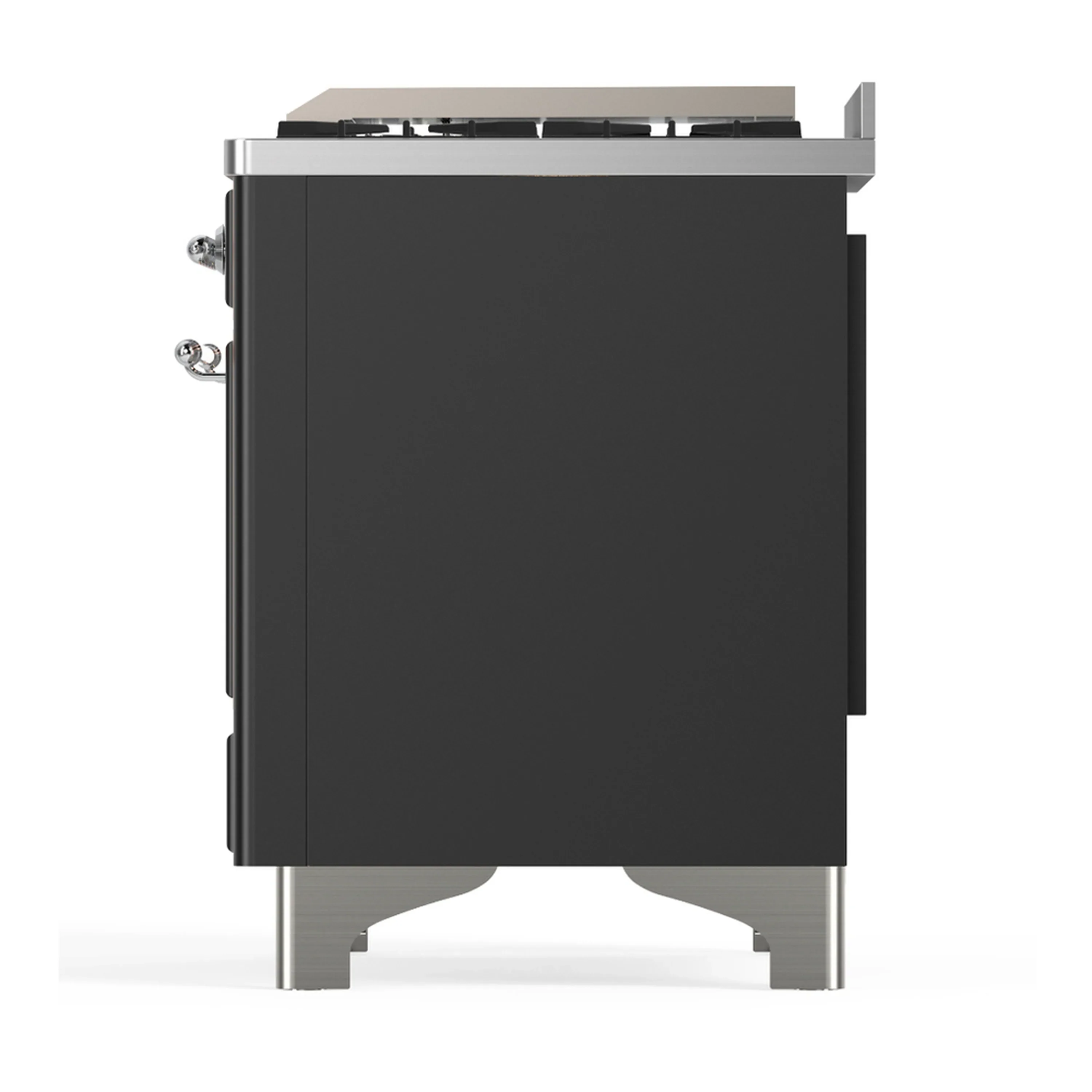 ILVE Majestic III 40-inch Dual Fuel Range with 6 Natural Gas Burner, Griddle and Triple Glass Door Electric Oven in Graphite Matte with Chrome Trim (UMD40FNR3MGC) - Image 8