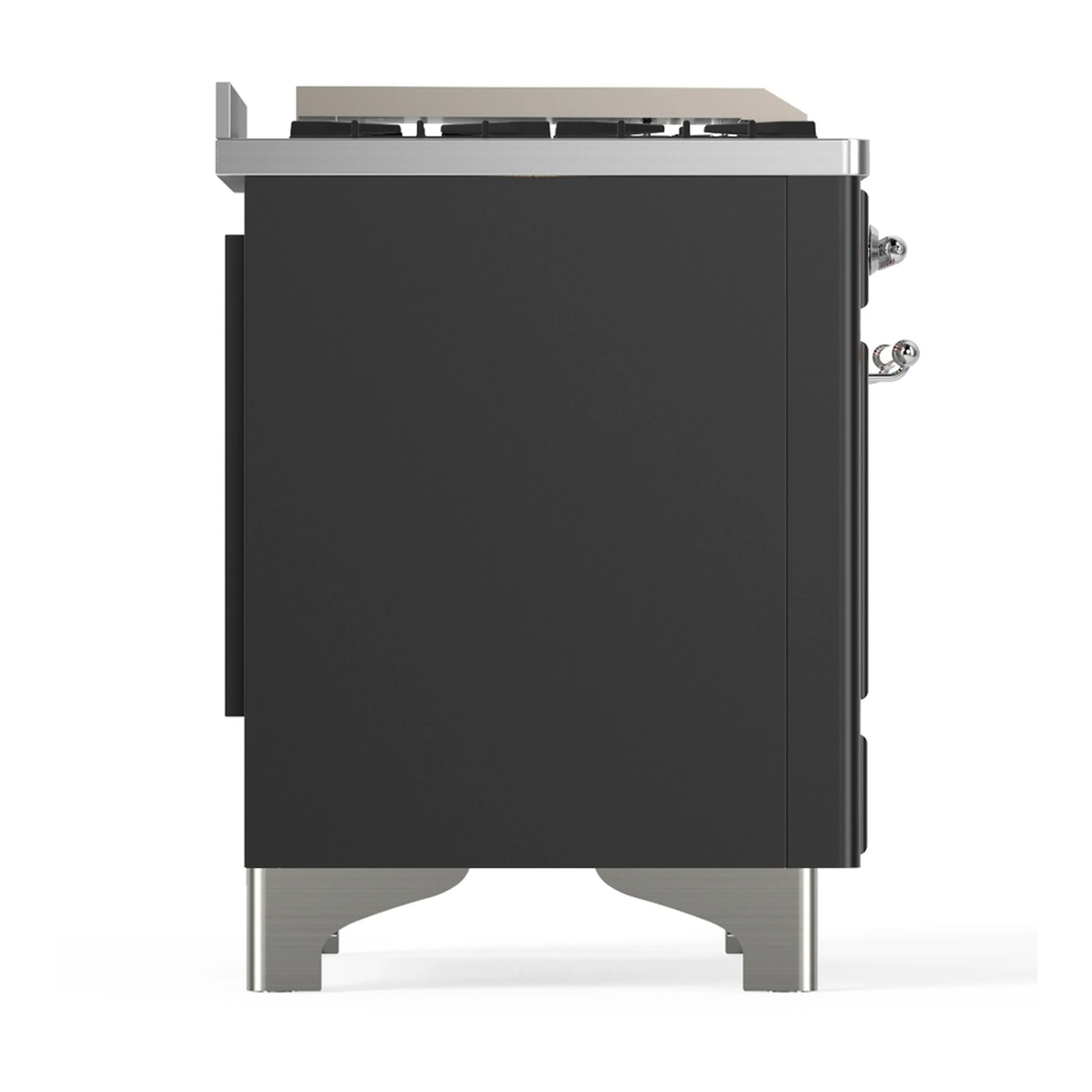 ILVE Majestic III 40-inch Dual Fuel Range with 6 Natural Gas Burner, Griddle and Triple Glass Door Electric Oven in Graphite Matte with Chrome Trim (UMD40FNR3MGC) - Image 9