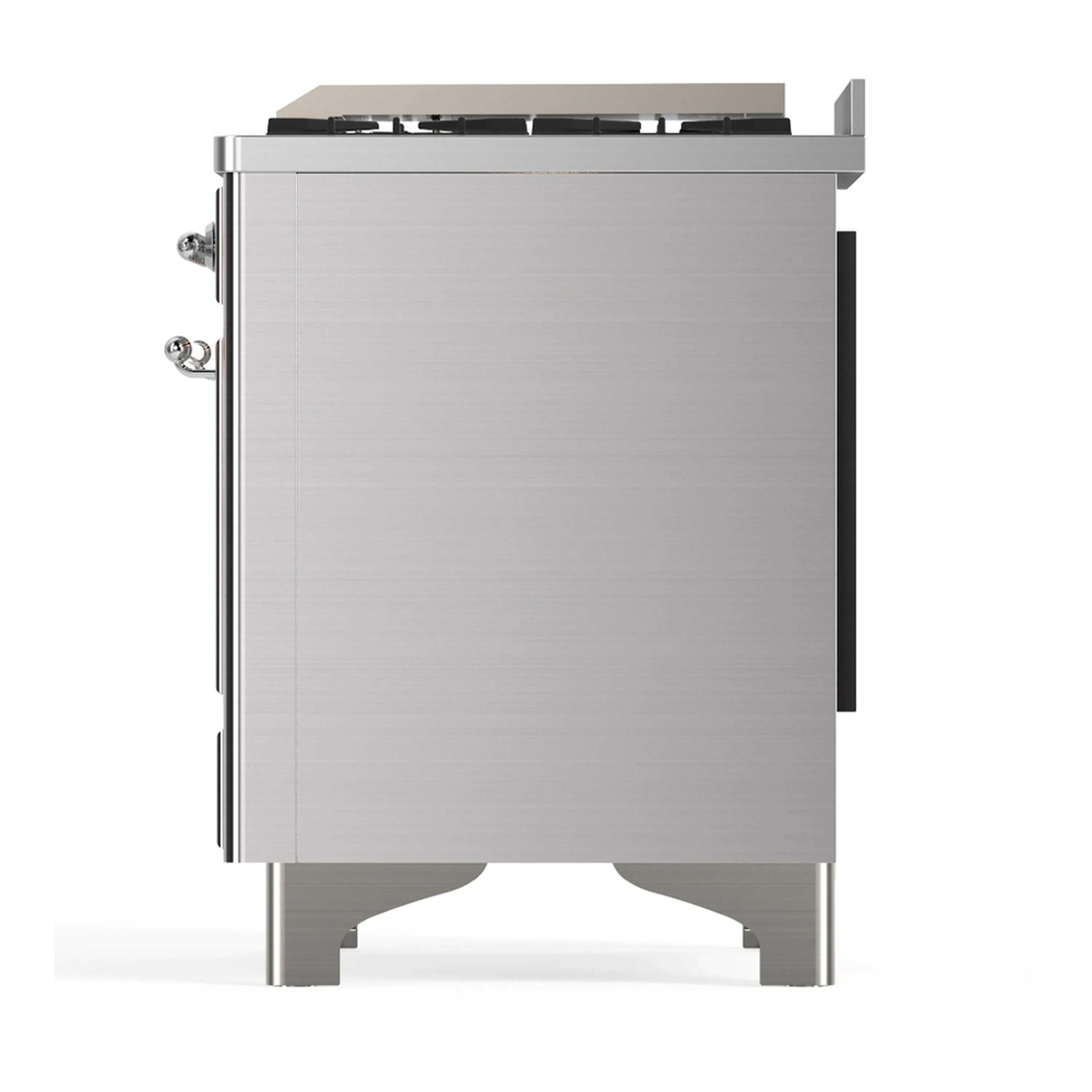 ILVE Majestic III 40-inch Dual Fuel Range with 6 Natural Gas Burner, Griddle and Triple Glass Door Electric Oven in Stainless Steel with Chrome Trim (UMD40FNR3SSC) - Image 8