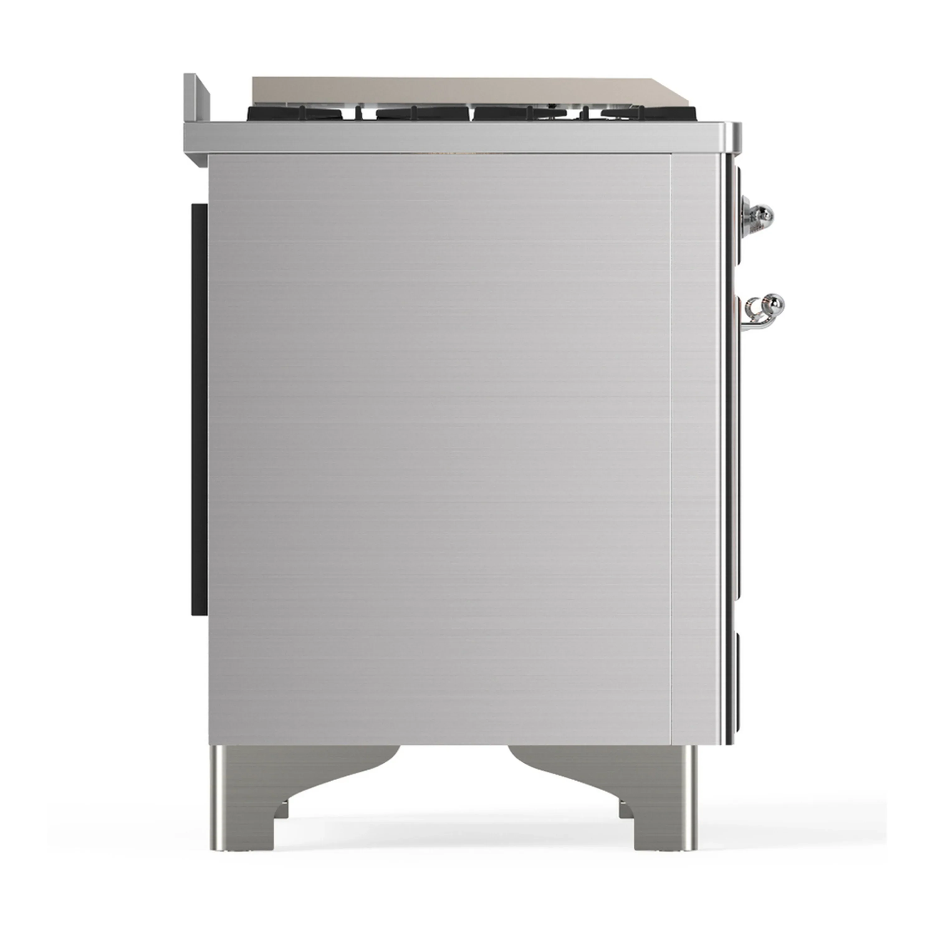 ILVE Majestic III 40-inch Dual Fuel Range with 6 Natural Gas Burner, Griddle and Triple Glass Door Electric Oven in Stainless Steel with Chrome Trim (UMD40FNR3SSC) - Image 9