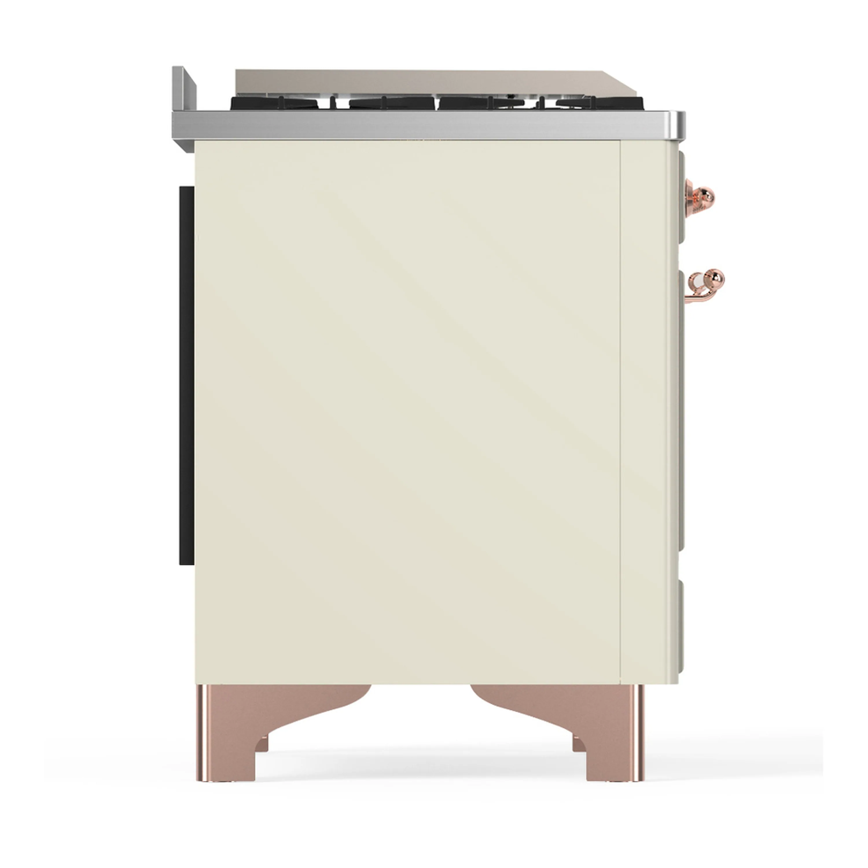 ILVE Majestic III 40-inch Dual Fuel Range with 6 Natural Gas Burner, Griddle and Triple Glass Door Electric Oven in Antique White with Copper Trim (UMD40FNR3AWP) - Image 8