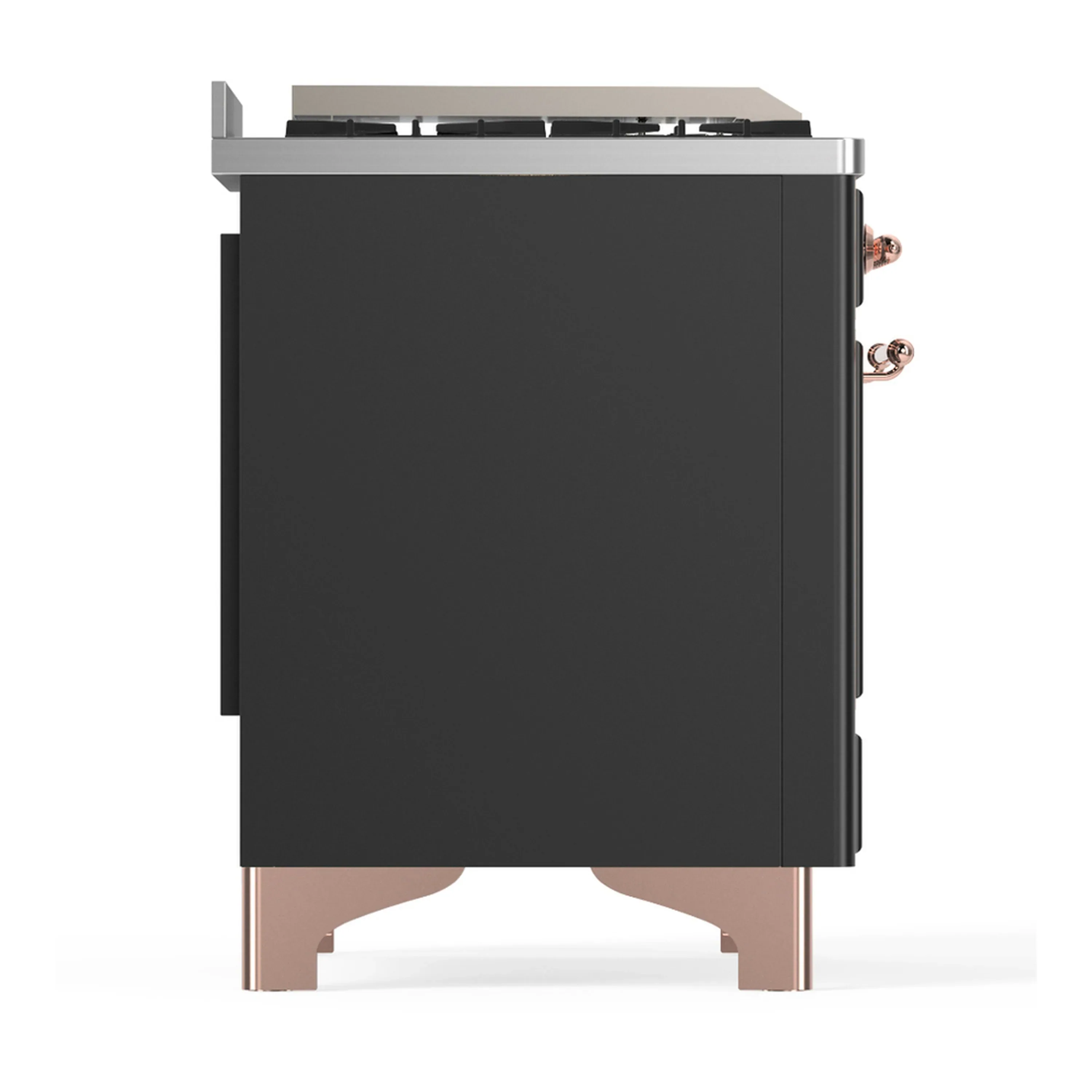 ILVE Majestic III 40-inch Dual Fuel Range with 6 Natural Gas Burner, Griddle and Triple Glass Door Electric Oven in Graphite Matte with Copper Trim (UMD40FNR3MGP) - Image 9