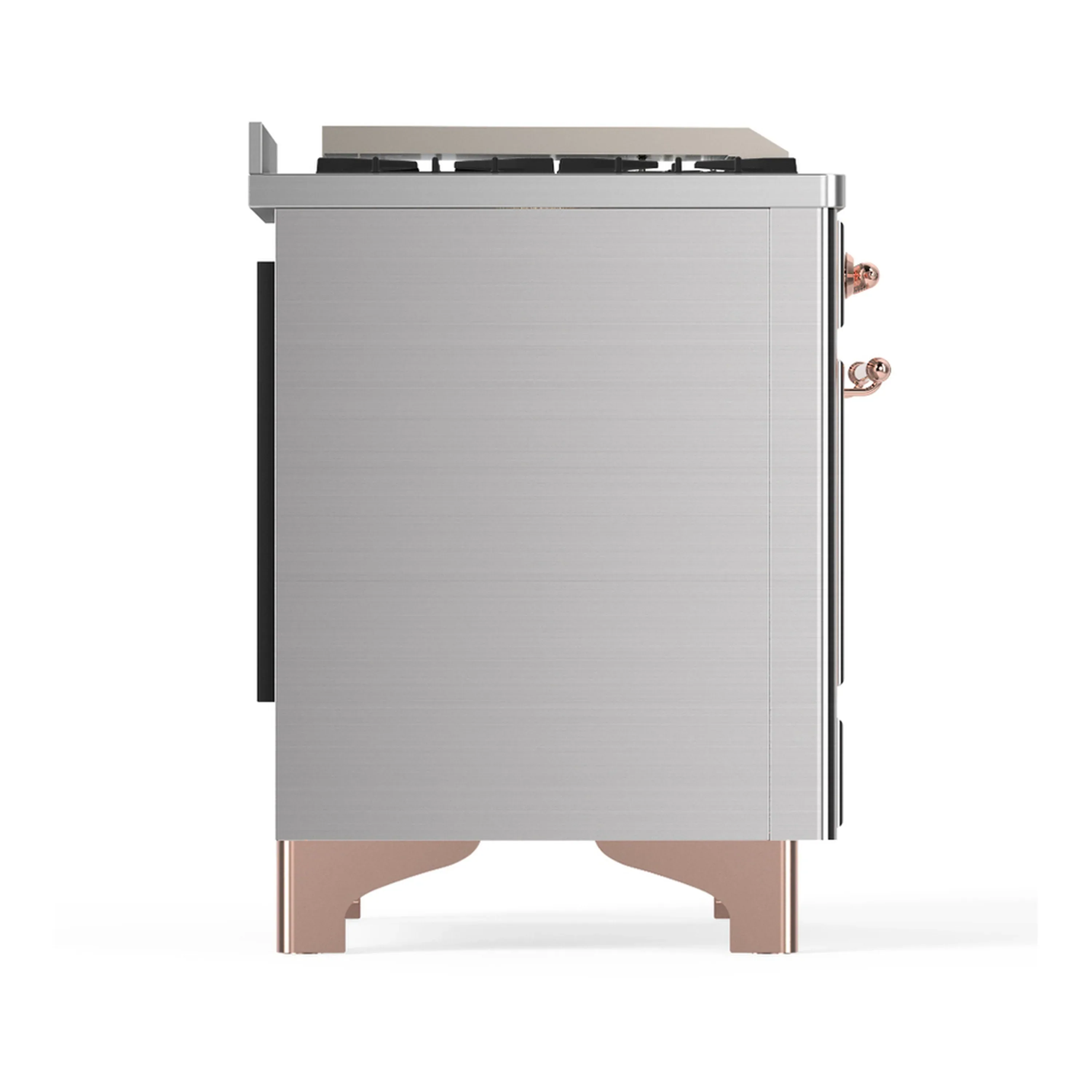 ILVE Majestic III 40-inch Dual Fuel Range with 6 Natural Gas Burner, Griddle and Triple Glass Door Electric Oven in Stainless Steel with Copper Trim (UMD40FNR3SSP) - Image 9