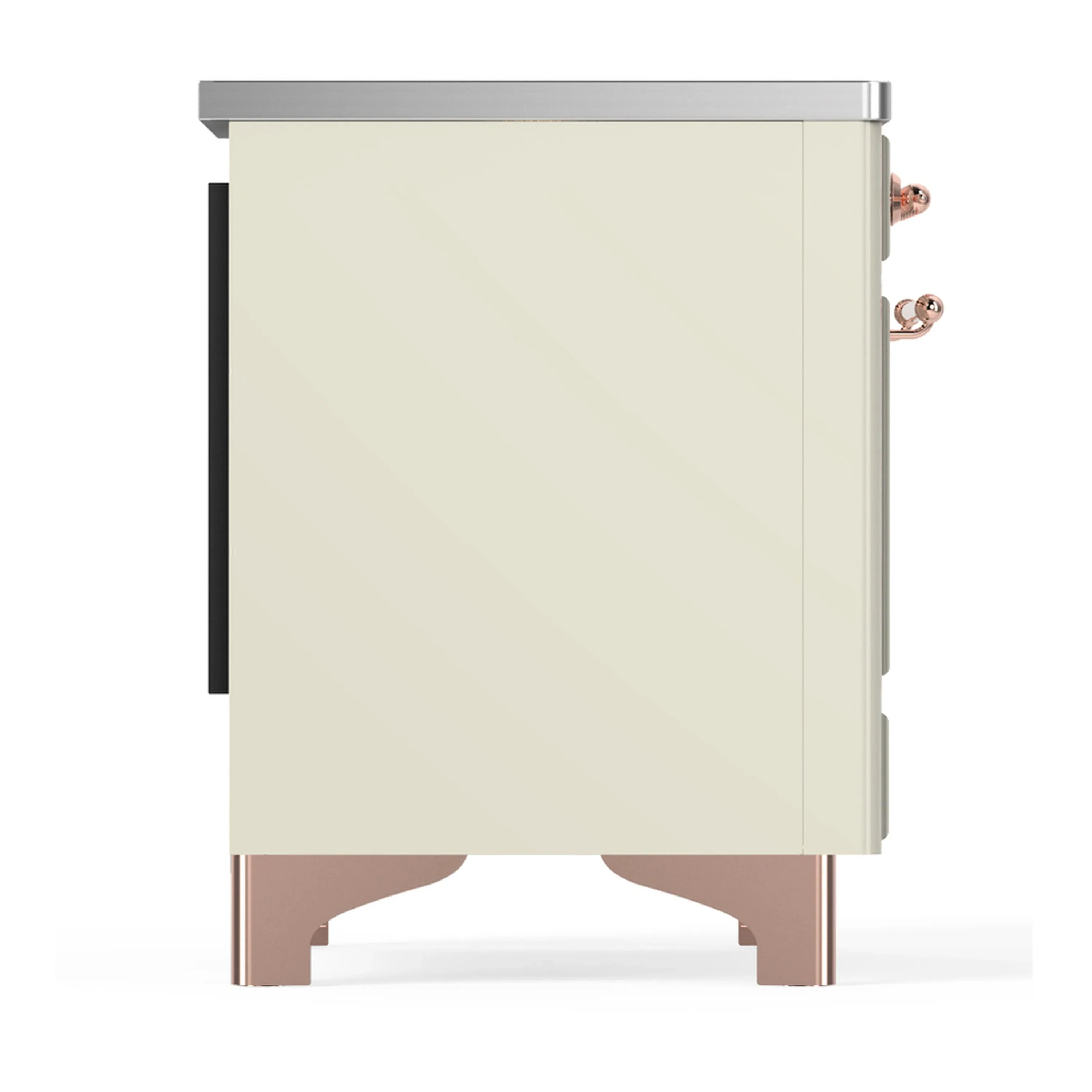 ILVE Majestic III 40-Inch Induction Range with 6 Induction Elements and Solid Door Electric Oven in Antique White with Copper Trim (UMDIB40QNR3AWP) - Image 8