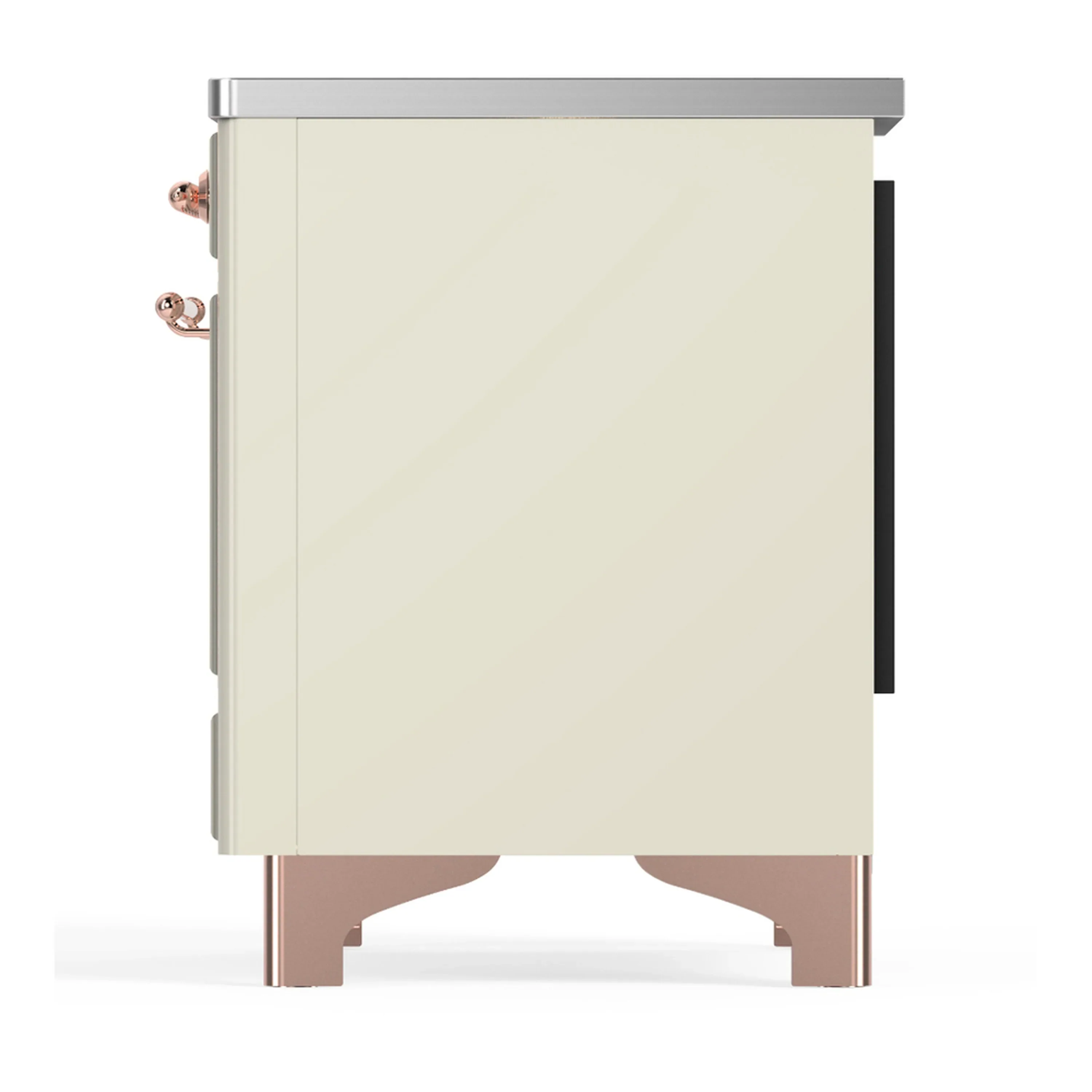 ILVE Majestic III 40-Inch Induction Range with 6 Induction Elements and Solid Door Electric Oven in Antique White with Copper Trim (UMDIB40QNR3AWP) - Image 9