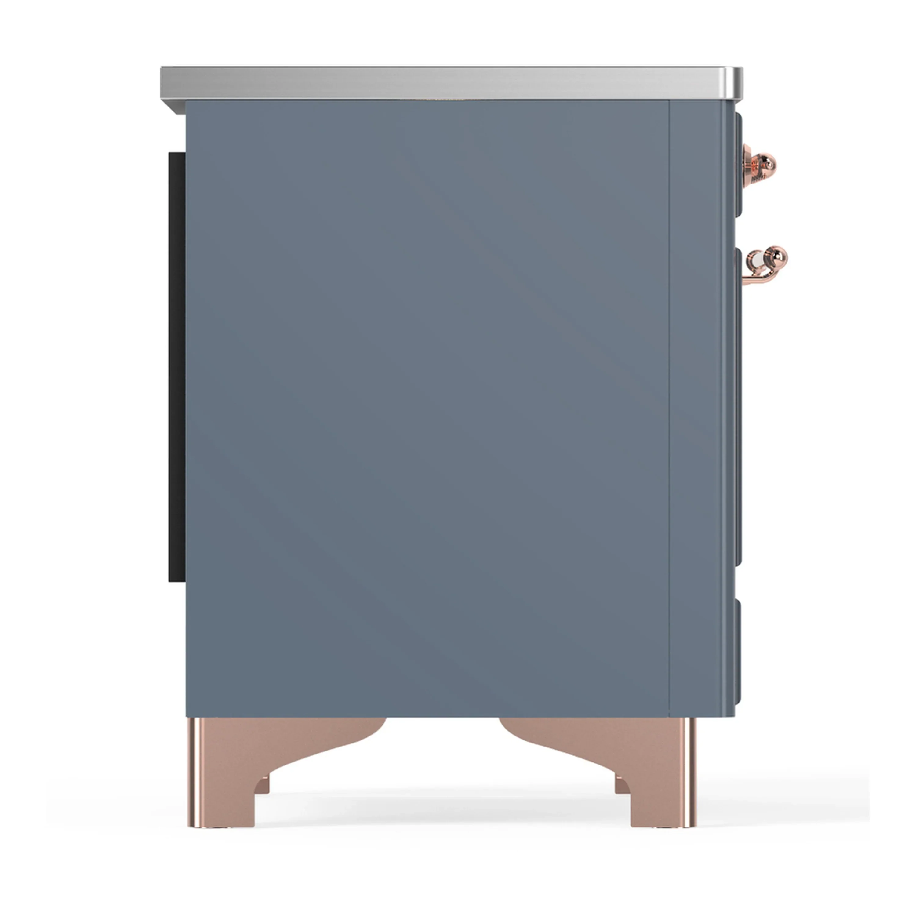 ILVE Majestic III 40-Inch Induction Range with 6 Induction Elements and Solid Door Electric Oven in Blue Grey with Copper Trim (UMDIB40QNR3BGP) - Image 8