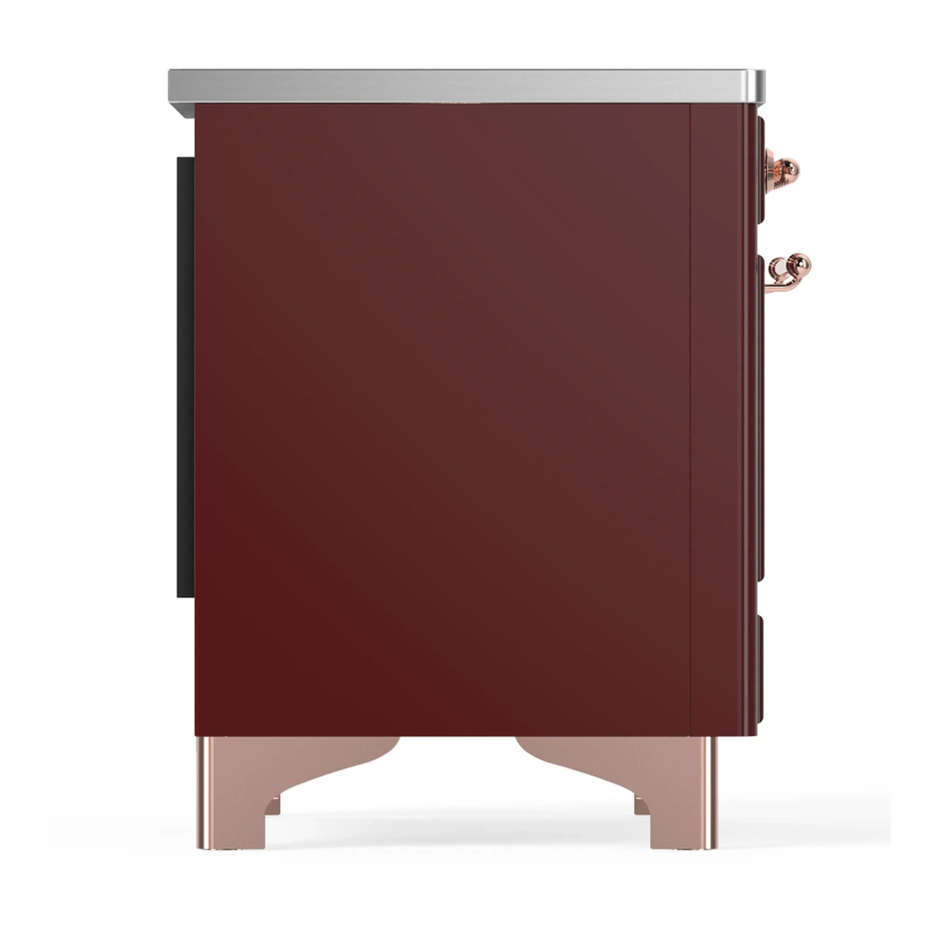 ILVE Majestic III 40-Inch Induction Range with 6 Induction Elements and Triple Glass Door Electric Oven in Burgundy with Copper Trim (UMDIB40NR3BUP) - Image 8