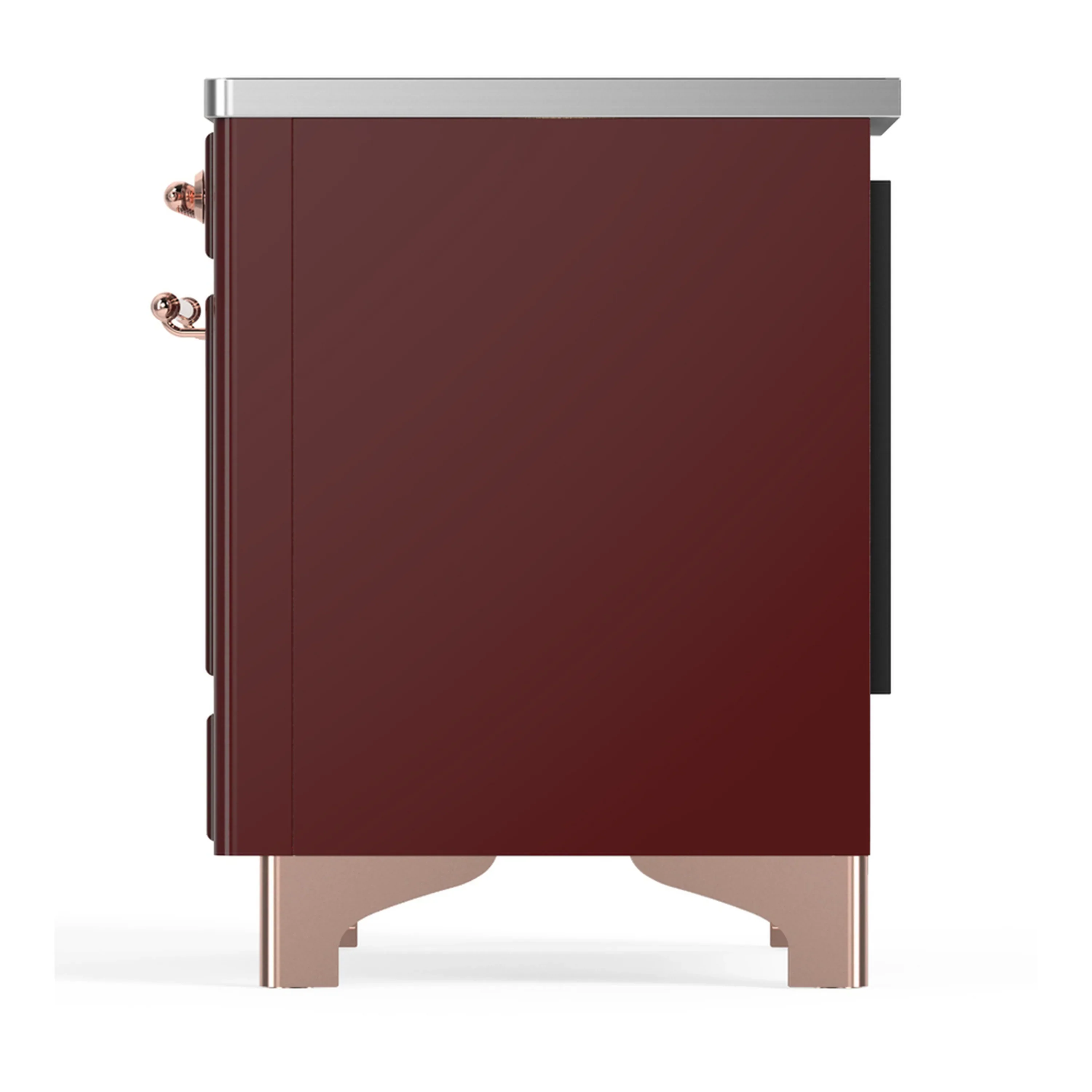 ILVE Majestic III 40-Inch Induction Range with 6 Induction Elements and Triple Glass Door Electric Oven in Burgundy with Copper Trim (UMDIB40NR3BUP) - Image 9