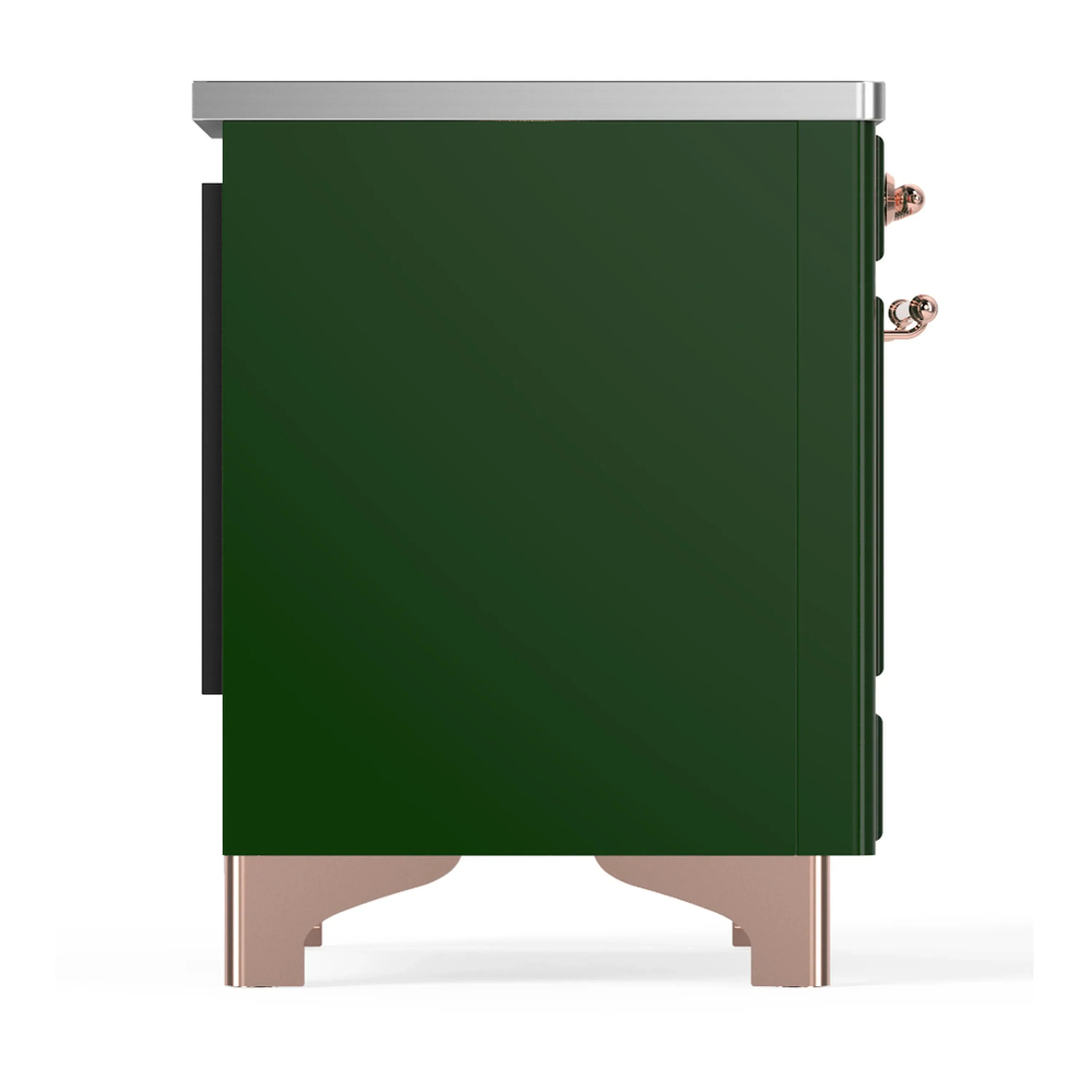ILVE Majestic III 40-Inch Induction Range with 6 Induction Elements and Solid Door Electric Oven in Emerald Green with Copper Trim (UMDIB40QNR3EGP) - Image 8