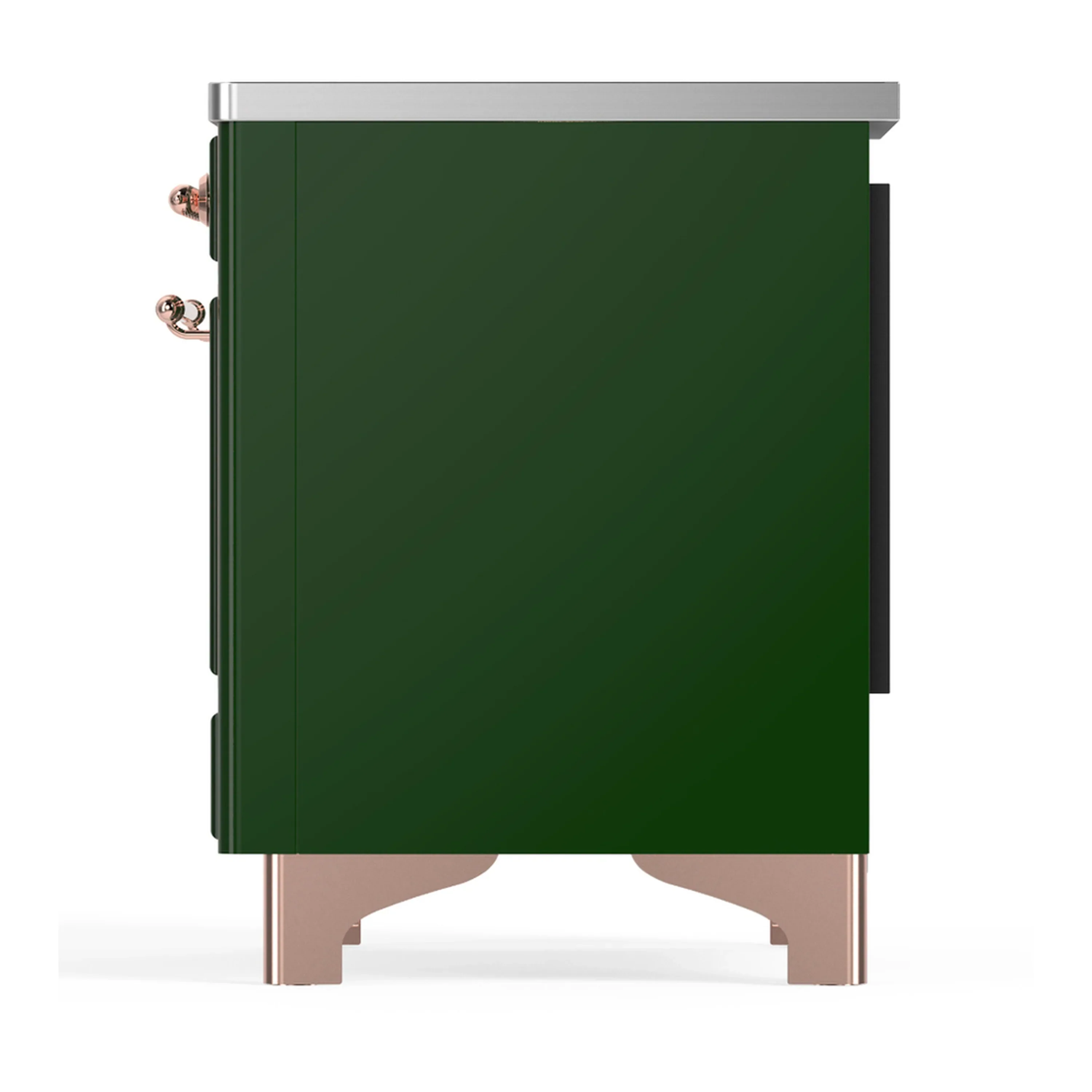 ILVE Majestic III 40-Inch Induction Range with 6 Induction Elements and Solid Door Electric Oven in Emerald Green with Copper Trim (UMDIB40QNR3EGP) - Image 9