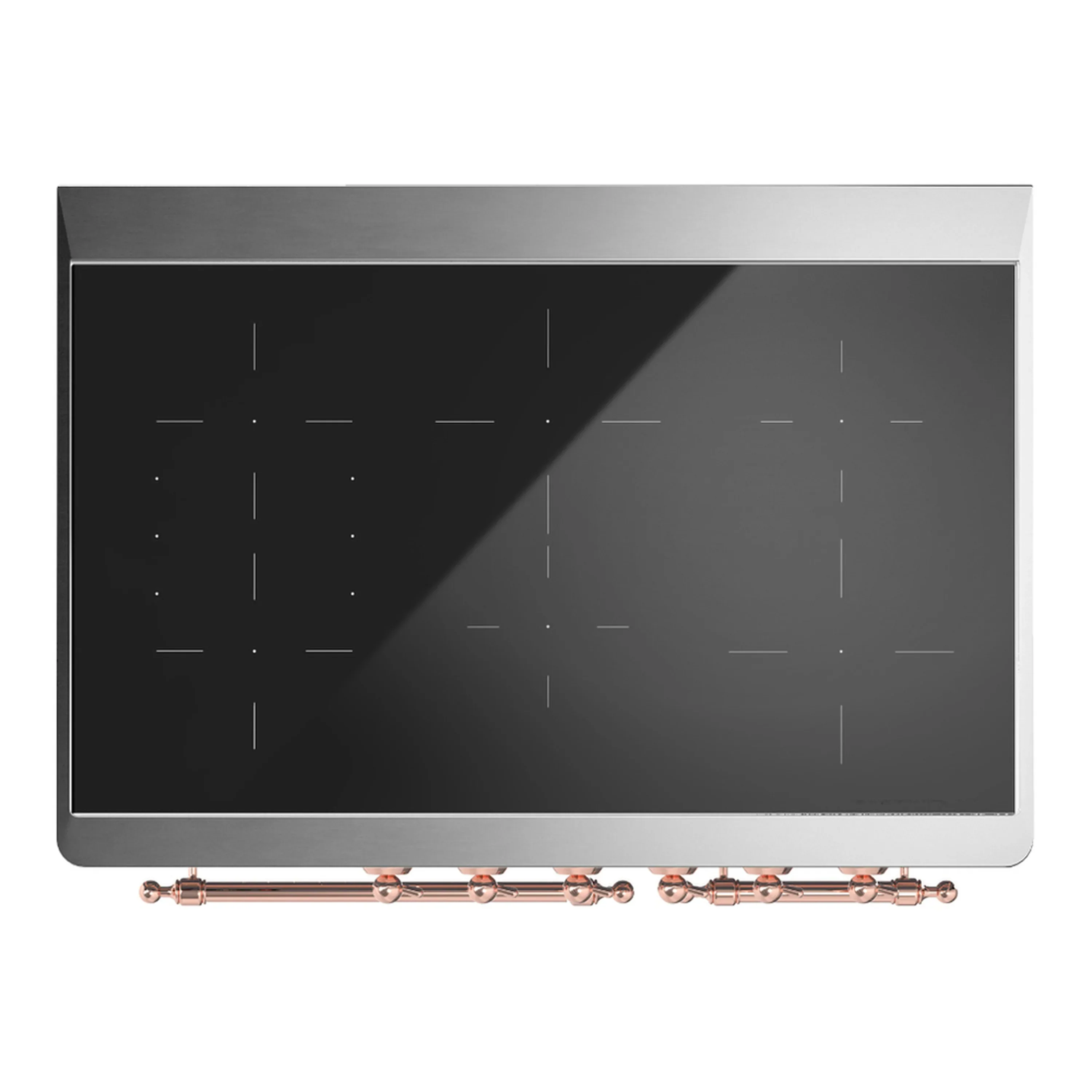 ILVE Majestic III 40-Inch Induction Range with 6 Induction Elements and Triple Glass Door Electric Oven in Glossy Black with Copper Trim (UMDIB40NR3BKP) - Image 2