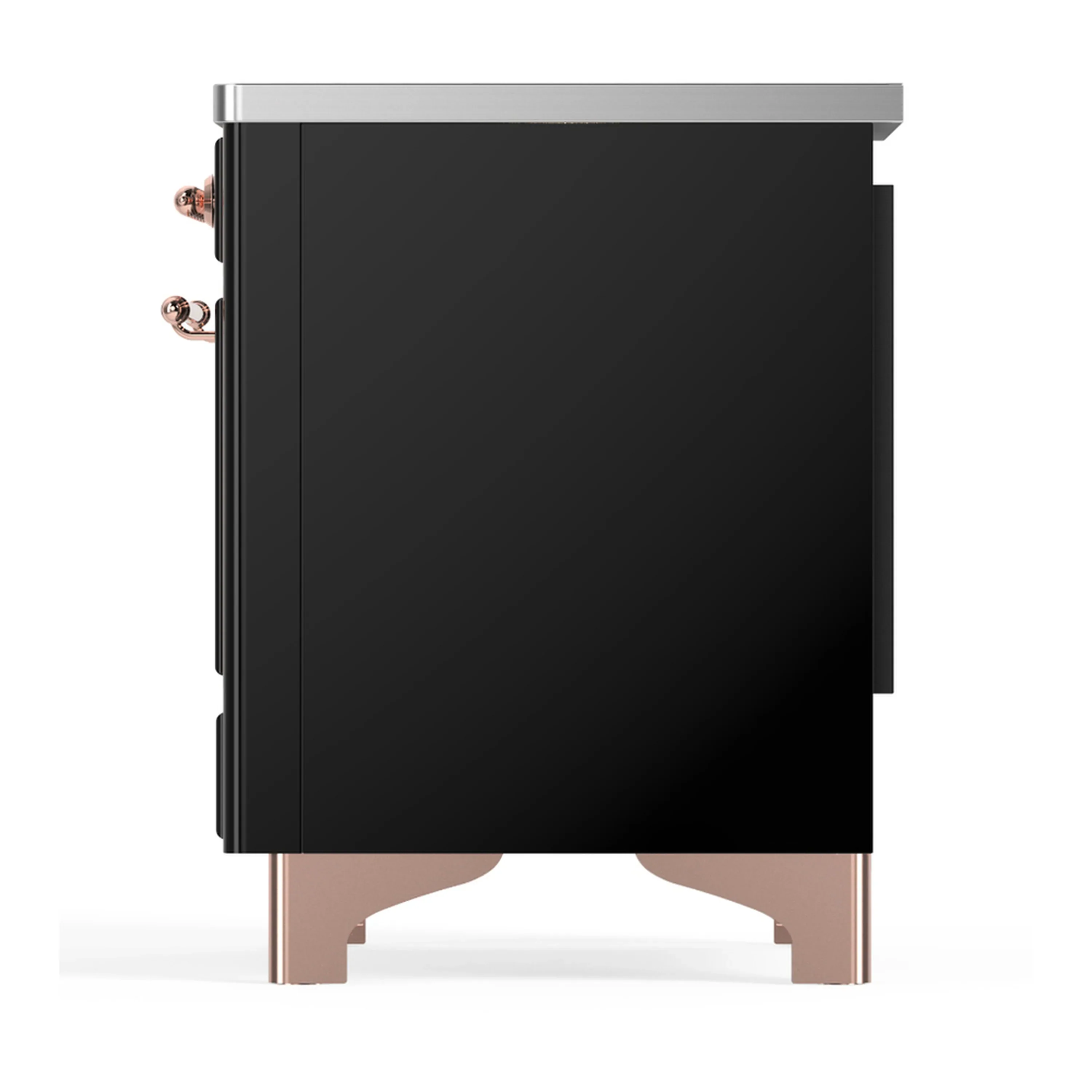 ILVE Majestic III 40-Inch Induction Range with 6 Induction Elements and Solid Door Electric Oven in Glossy Black with Copper Trim (UMDIB40QNR3BKP) - Image 9