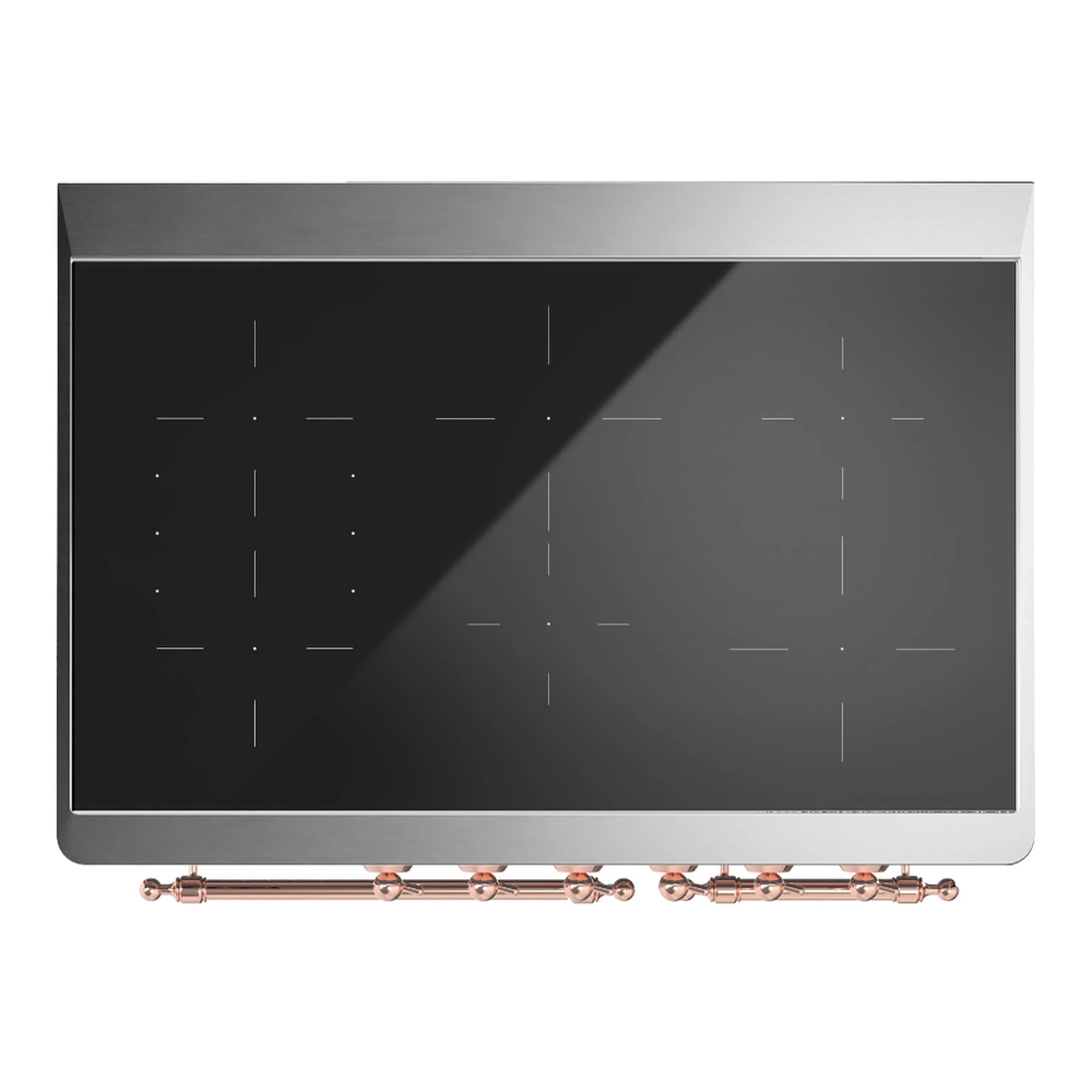ILVE Majestic III 40-Inch Induction Range with 6 Induction Elements and Triple Glass Door Electric Oven in Matte Graphite with Copper Trim (UMDIB40NR3MGP) - Image 2