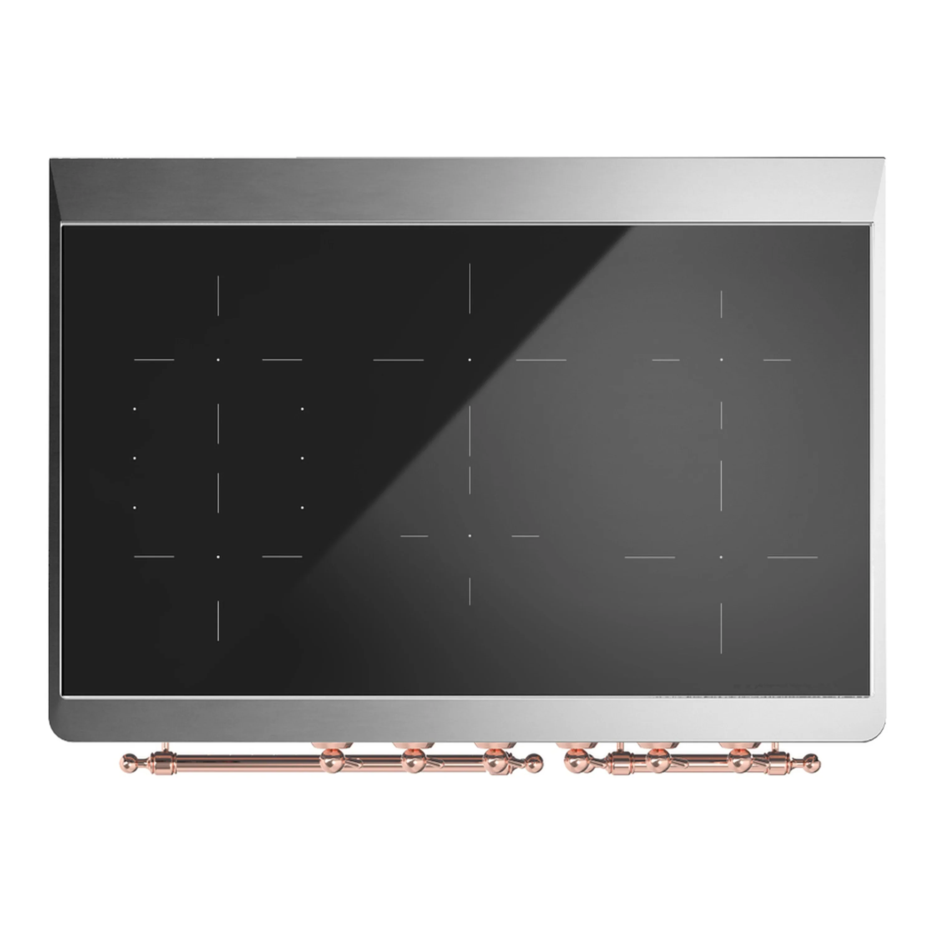 ILVE Majestic III 40-Inch Induction Range with 6 Induction Elements and Solid Door Electric Oven in Matte Graphite with Copper Trim (UMDIB40QNR3MGP) - Image 2