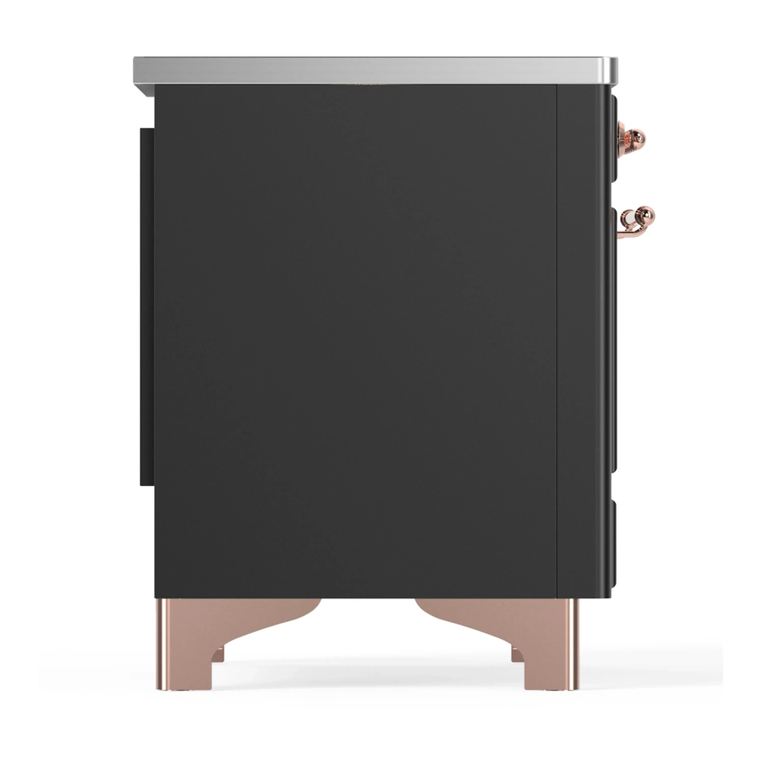 ILVE Majestic III 40-Inch Induction Range with 6 Induction Elements and Solid Door Electric Oven in Matte Graphite with Copper Trim (UMDIB40QNR3MGP) - Image 8