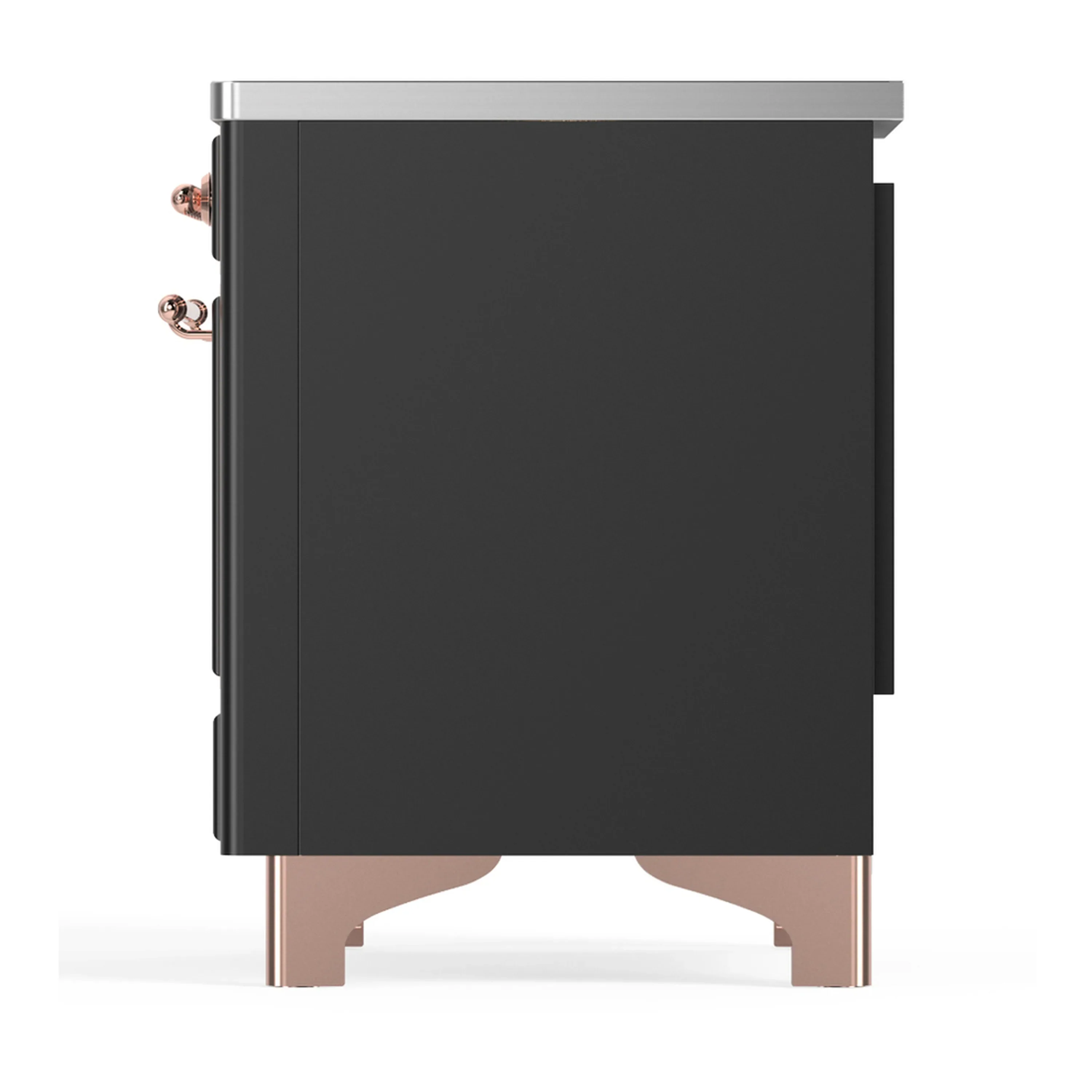 ILVE Majestic III 40-Inch Induction Range with 6 Induction Elements and Solid Door Electric Oven in Matte Graphite with Copper Trim (UMDIB40QNR3MGP) - Image 9