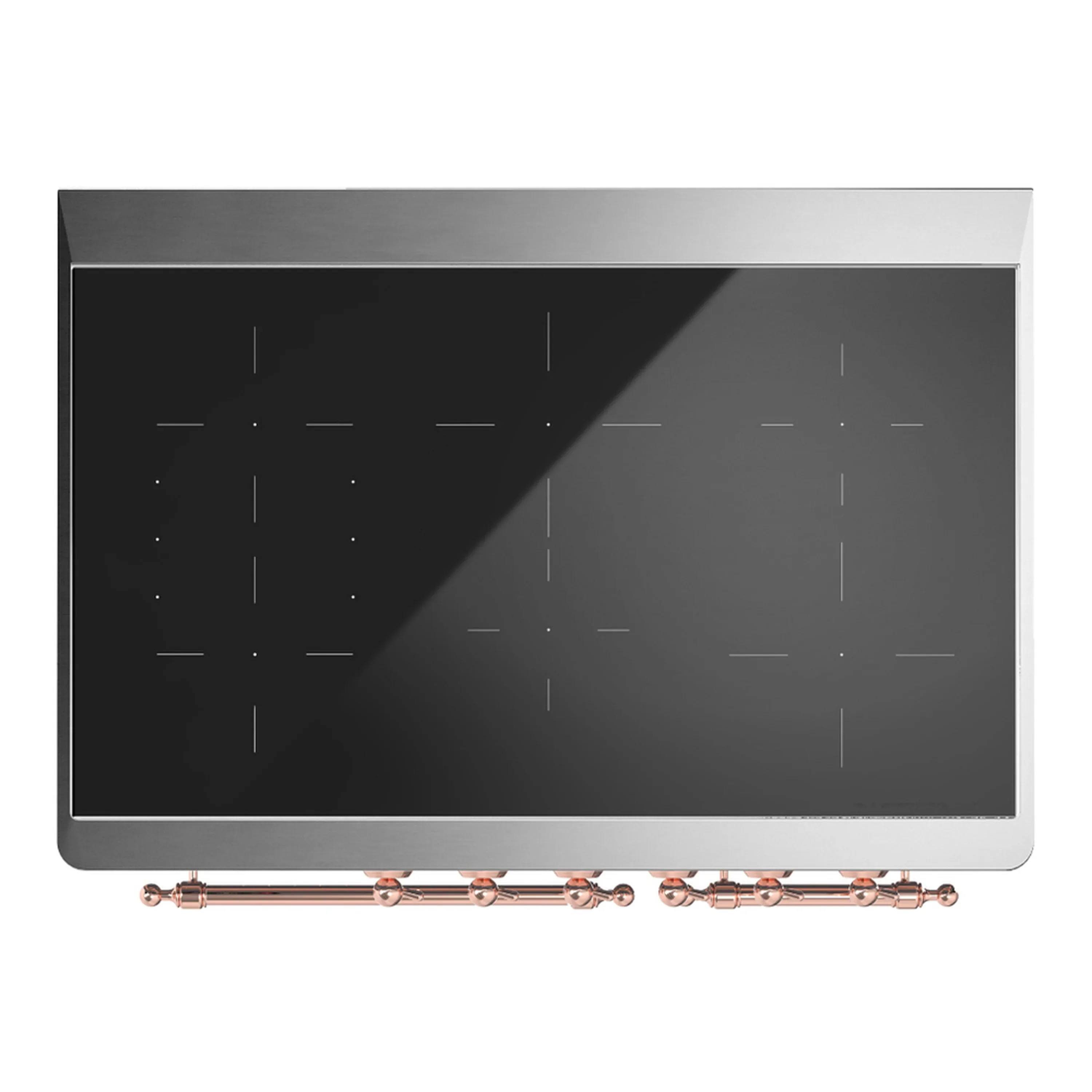 ILVE Majestic III 40-Inch Induction Range with 6 Induction Elements and Solid Door Electric Oven in Mightnight Blue with Copper Trim (UMDIB40QNR3MBP) - Image 2