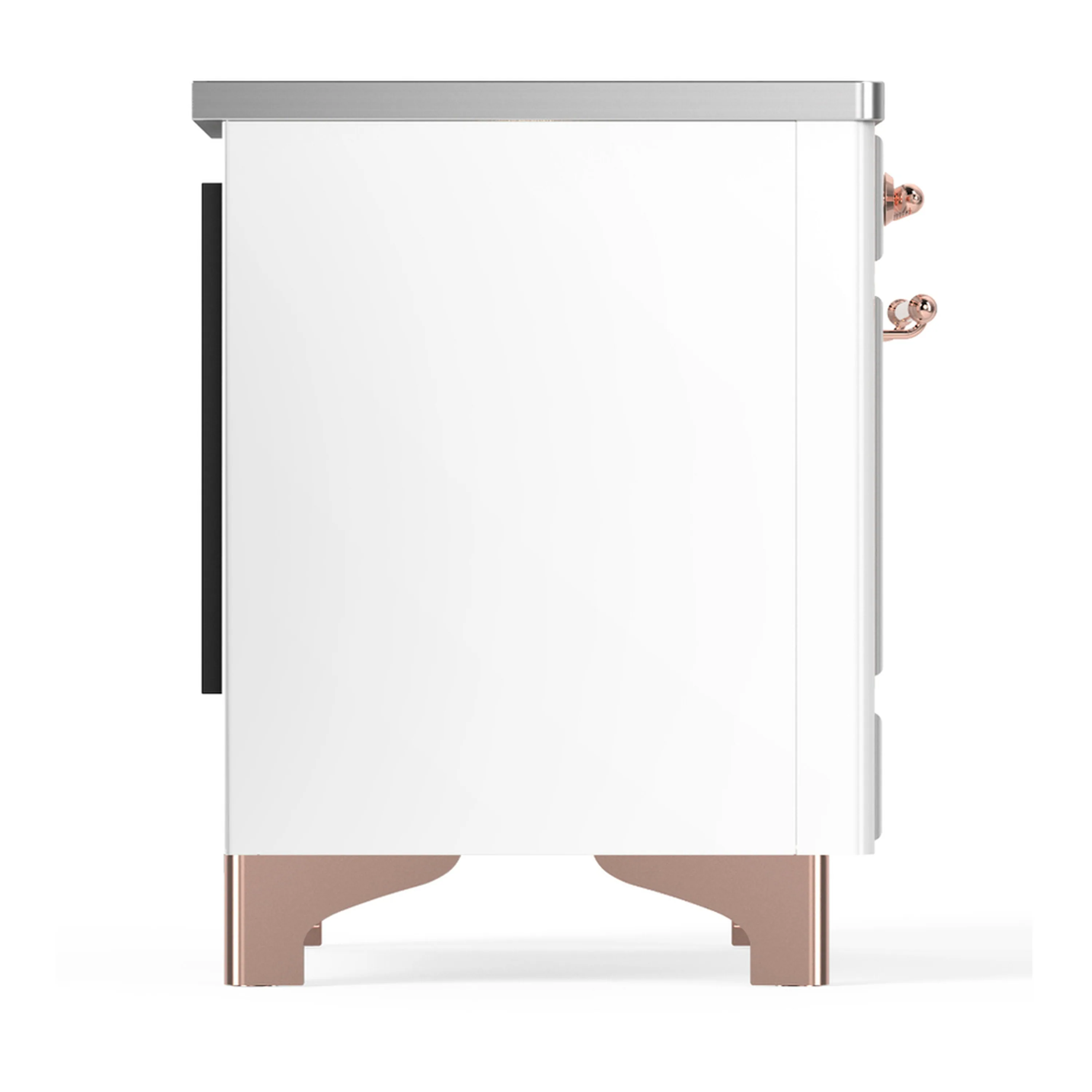 ILVE Majestic III 40-Inch Induction Range with 6 Induction Elements and Solid Door Electric Oven in White with Copper Trim (UMDIB40QNR3WHP) - Image 8