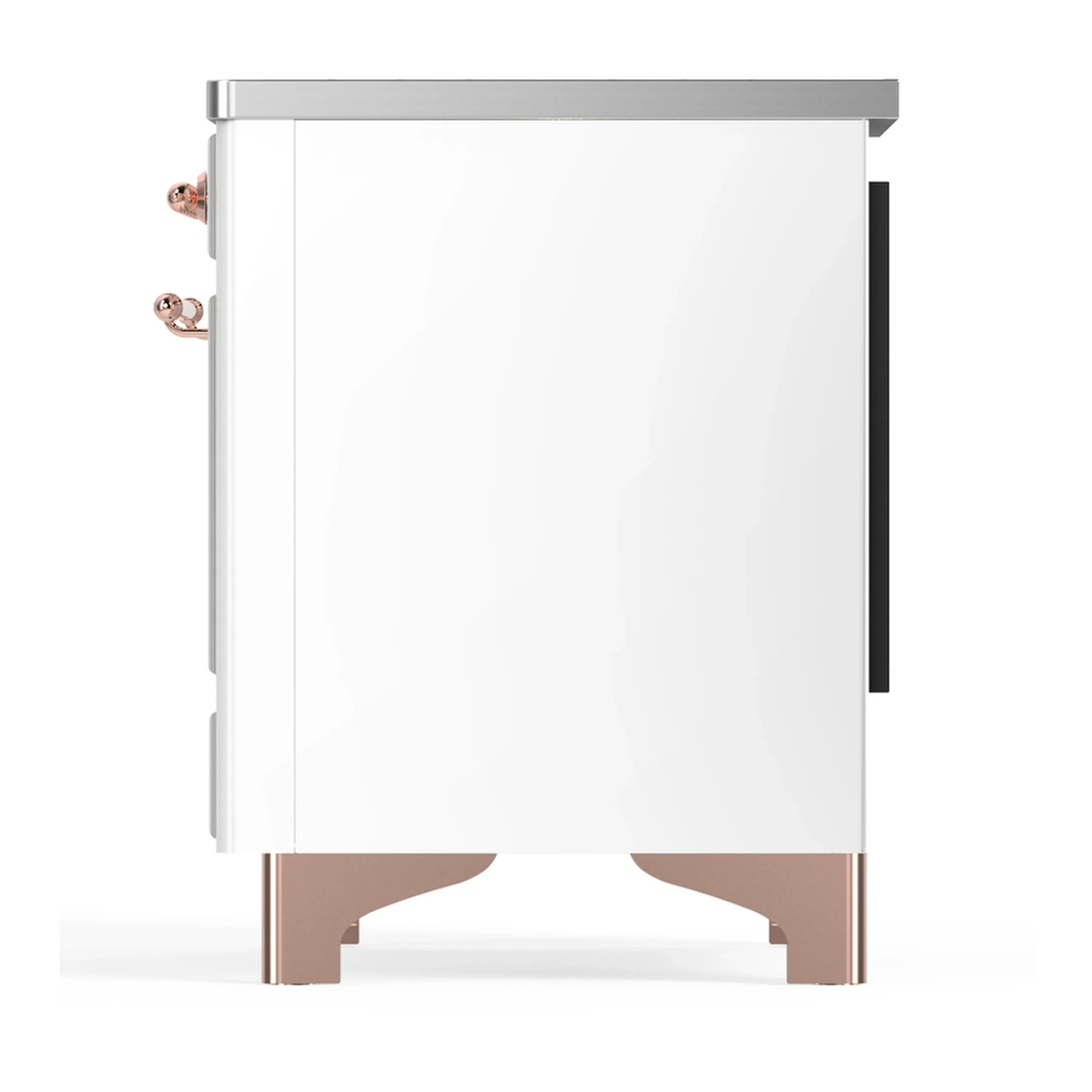 ILVE Majestic III 40-Inch Induction Range with 6 Induction Elements and Solid Door Electric Oven in White with Copper Trim (UMDIB40QNR3WHP) - Image 9