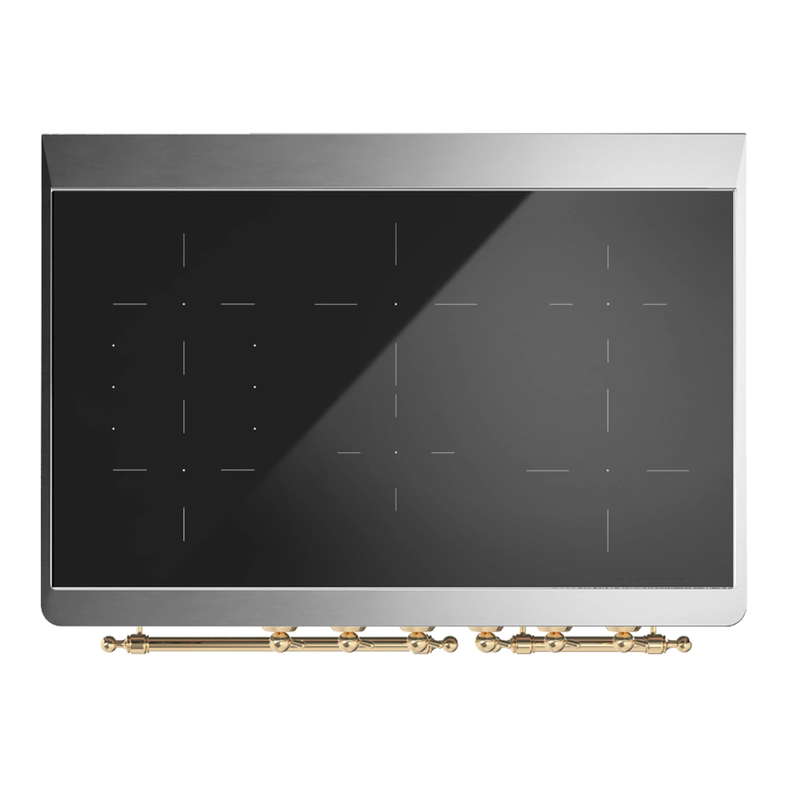 ILVE Majestic III 40-Inch Induction Range with 6 Induction Elements and Triple Glass Door Electric Oven in Antique White with Brass Trim (UMDIB40NR3AWG) - Image 2