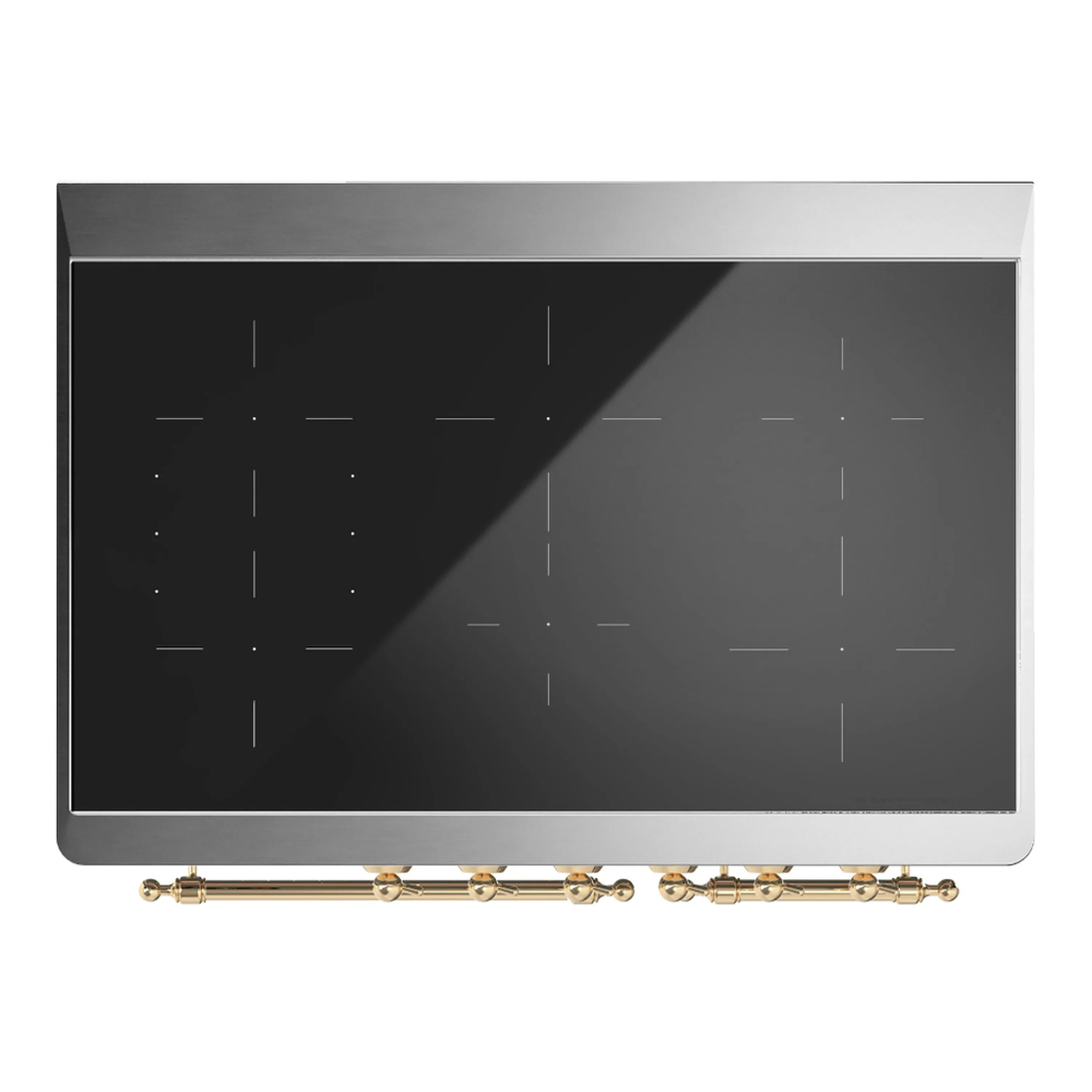 ILVE Majestic III 40-Inch Induction Range with 6 Induction Elements and Solid Door Electric Oven in Antique White with Brass Trim (UMDIB40QNR3AWG) - Image 2