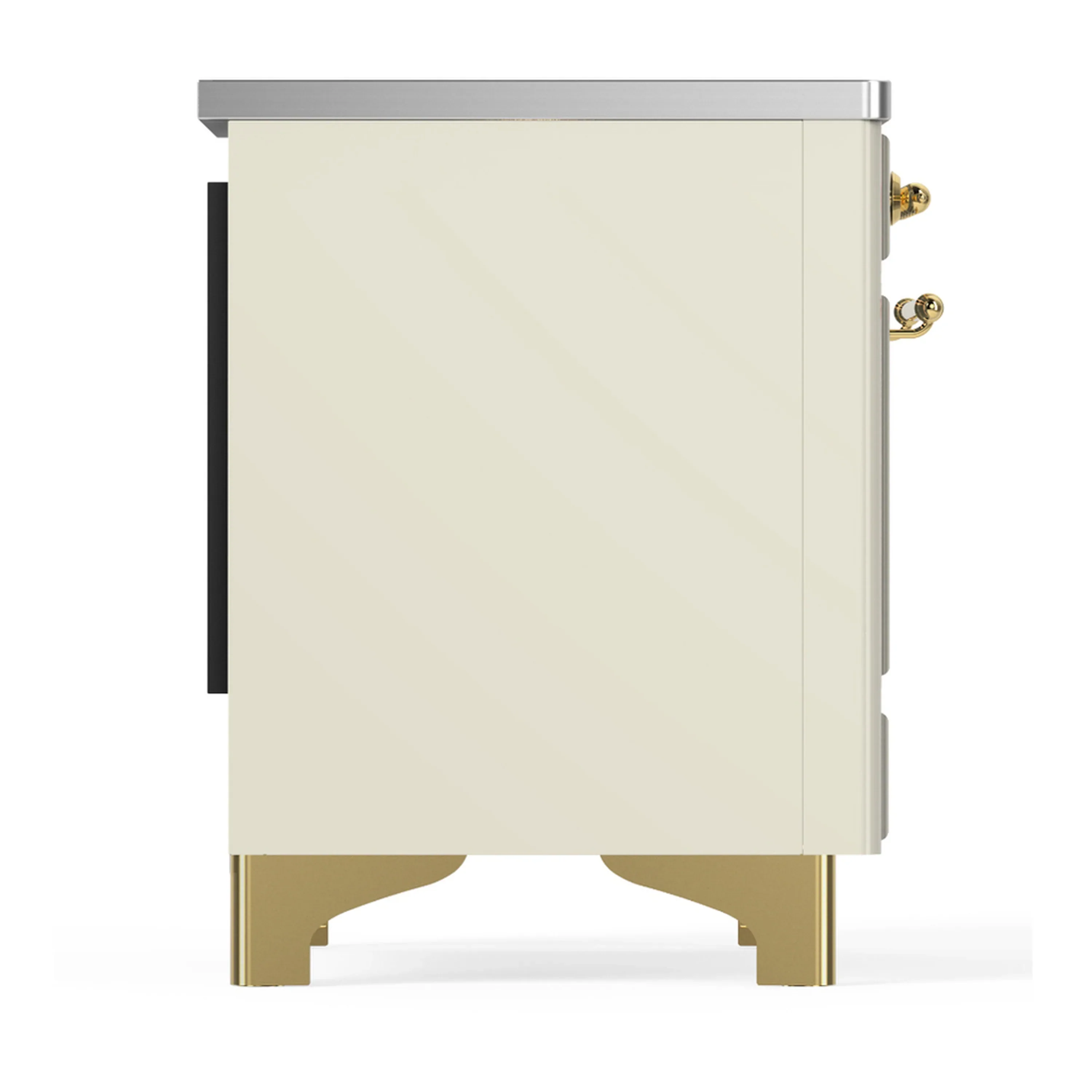 ILVE Majestic III 40-Inch Induction Range with 6 Induction Elements and Solid Door Electric Oven in Antique White with Brass Trim (UMDIB40QNR3AWG) - Image 8