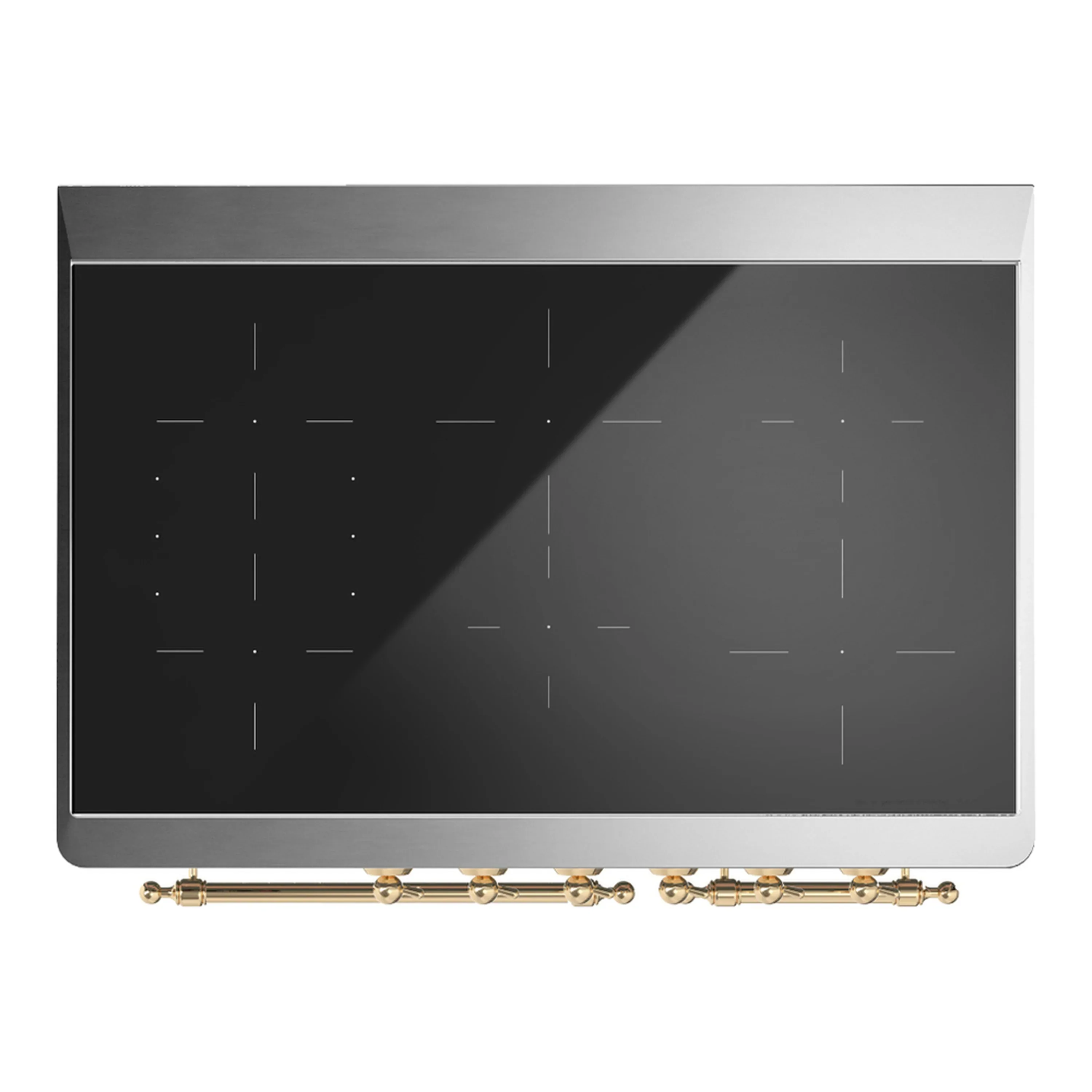 ILVE Majestic III 40-Inch Induction Range with 6 Induction Elements and Triple Glass Door Electric Oven in Blue Grey with Brass Trim (UMDIB40NR3BGG) - Image 2