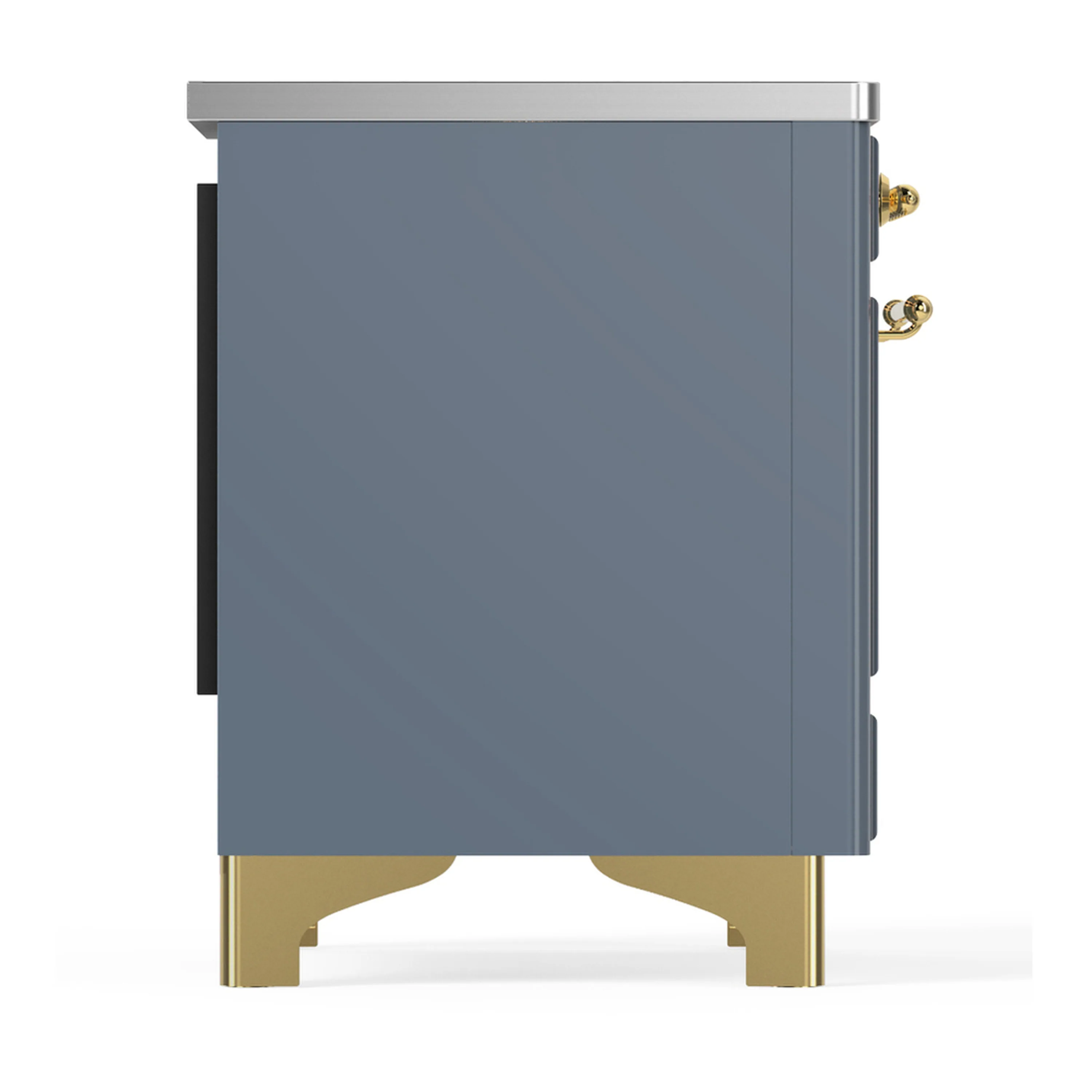 ILVE Majestic III 40-Inch Induction Range with 6 Induction Elements and Triple Glass Door Electric Oven in Blue Grey with Brass Trim (UMDIB40NR3BGG) - Image 8
