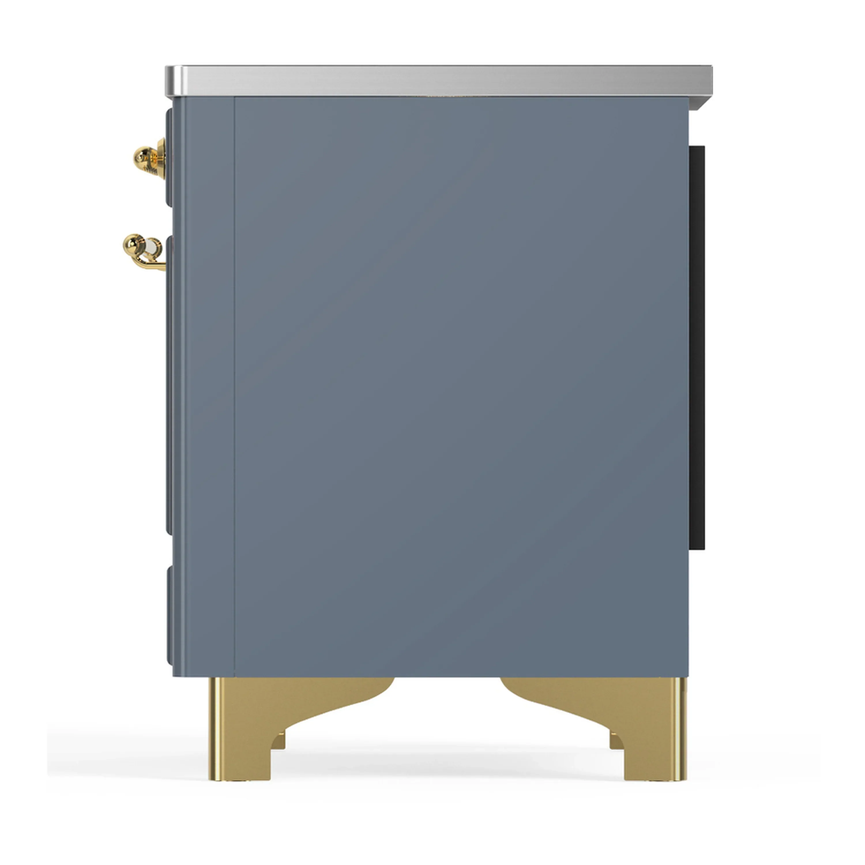 ILVE Majestic III 40-Inch Induction Range with 6 Induction Elements and Triple Glass Door Electric Oven in Blue Grey with Brass Trim (UMDIB40NR3BGG) - Image 9