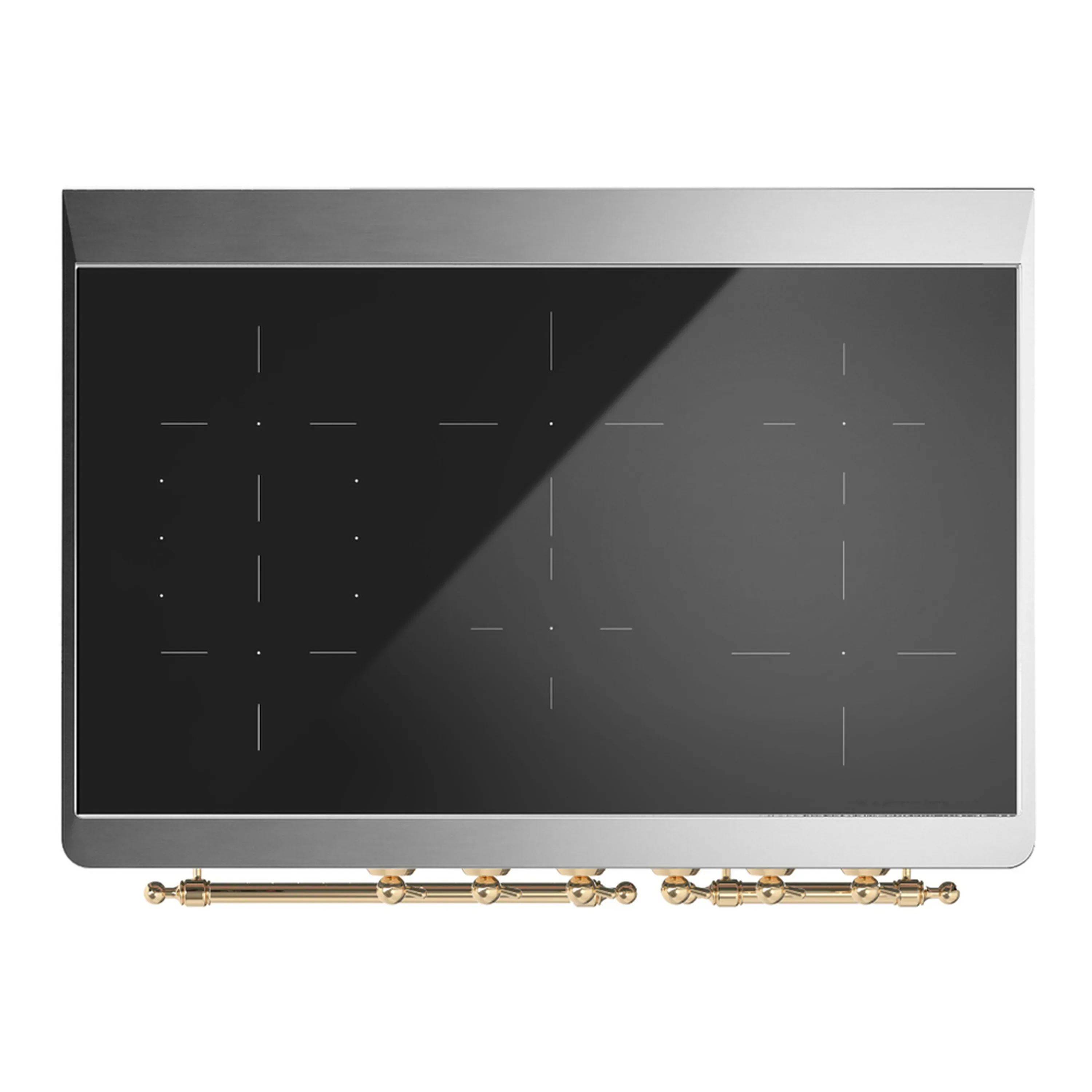 ILVE Majestic III 40-Inch Induction Range with 6 Induction Elements and Solid Door Electric Oven in Burgundy with Brass Trim (UMDIB40QNR3BUG) - Image 2