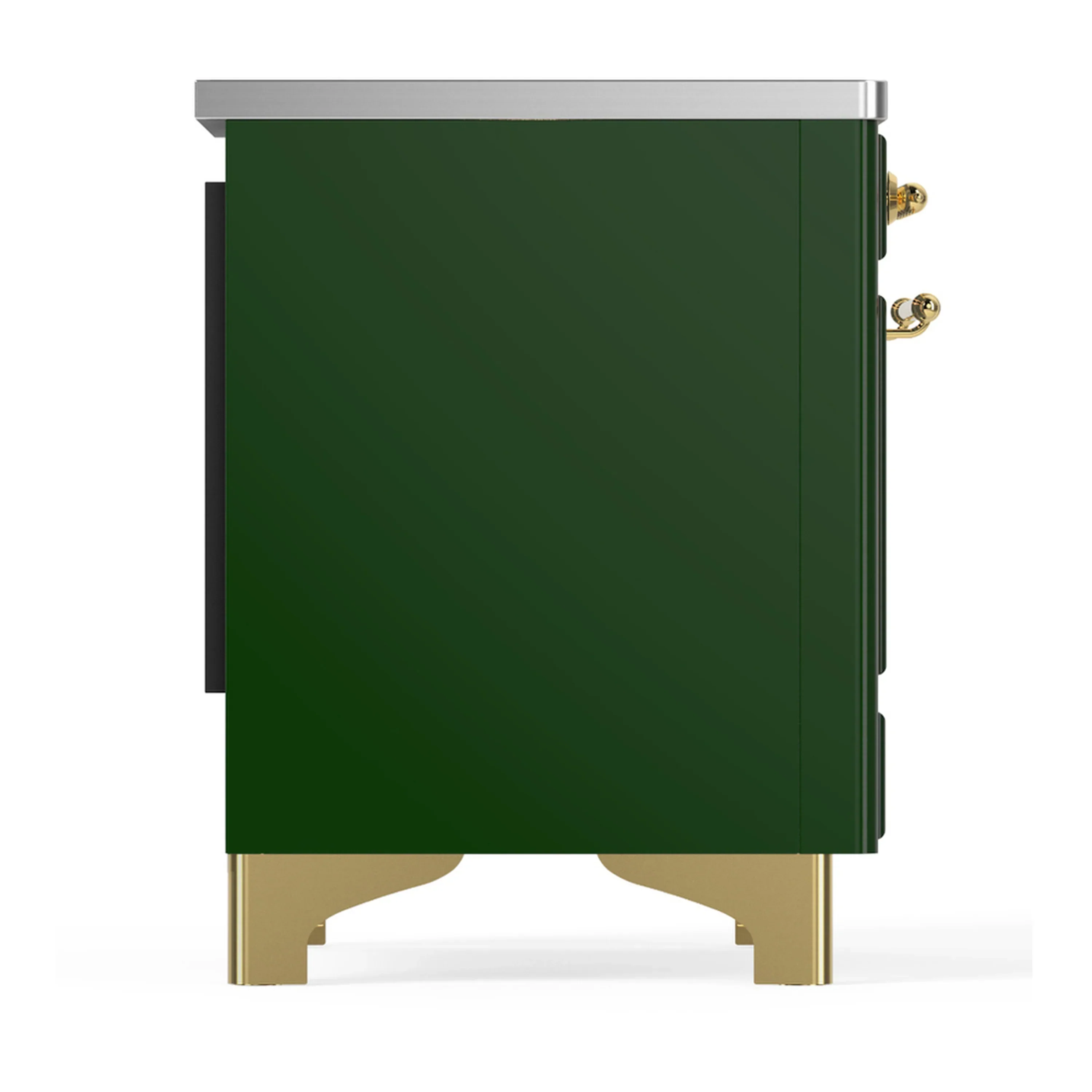 ILVE Majestic III 40-Inch Induction Range with 6 Induction Elements and Triple Glass Door Electric Oven in Emerald Green with Brass Trim (UMDIB40NR3EGG) - Image 8