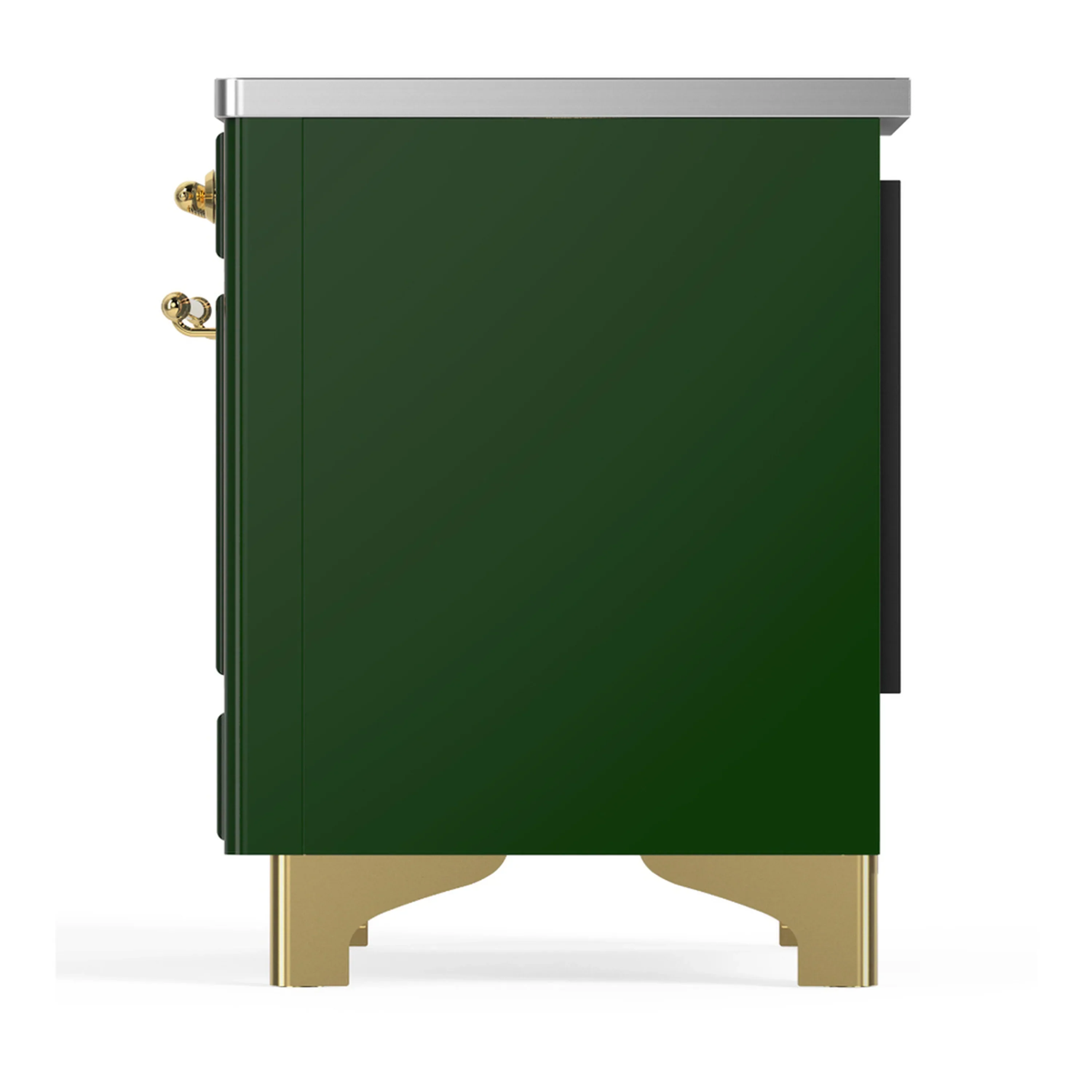 ILVE Majestic III 40-Inch Induction Range with 6 Induction Elements and Triple Glass Door Electric Oven in Emerald Green with Brass Trim (UMDIB40NR3EGG) - Image 9