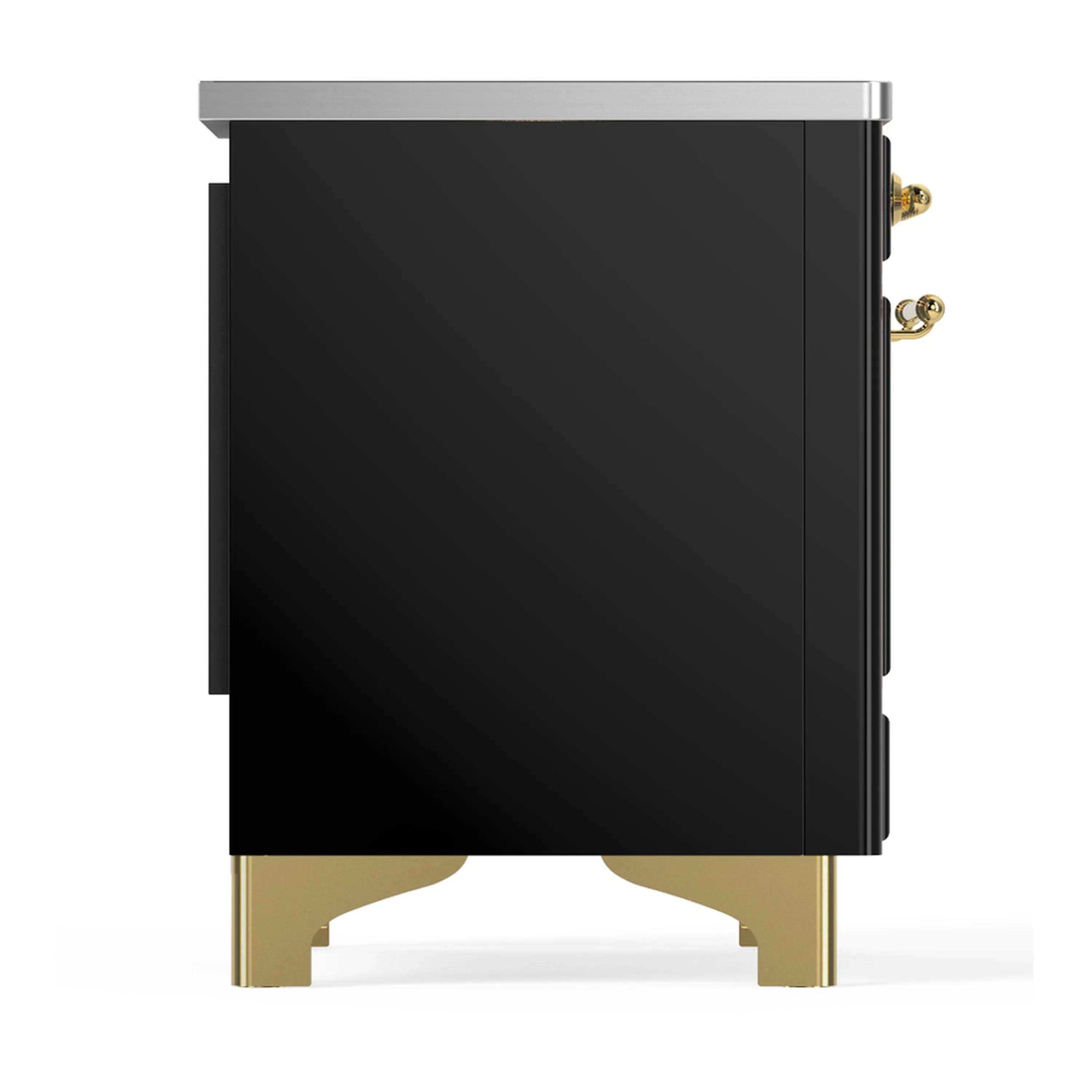 ILVE Majestic III 40-Inch Induction Range with 6 Induction Elements and Triple Glass Door Electric Oven in Glossy Black with Brass Trim (UMDIB40NR3BKG) - Image 7