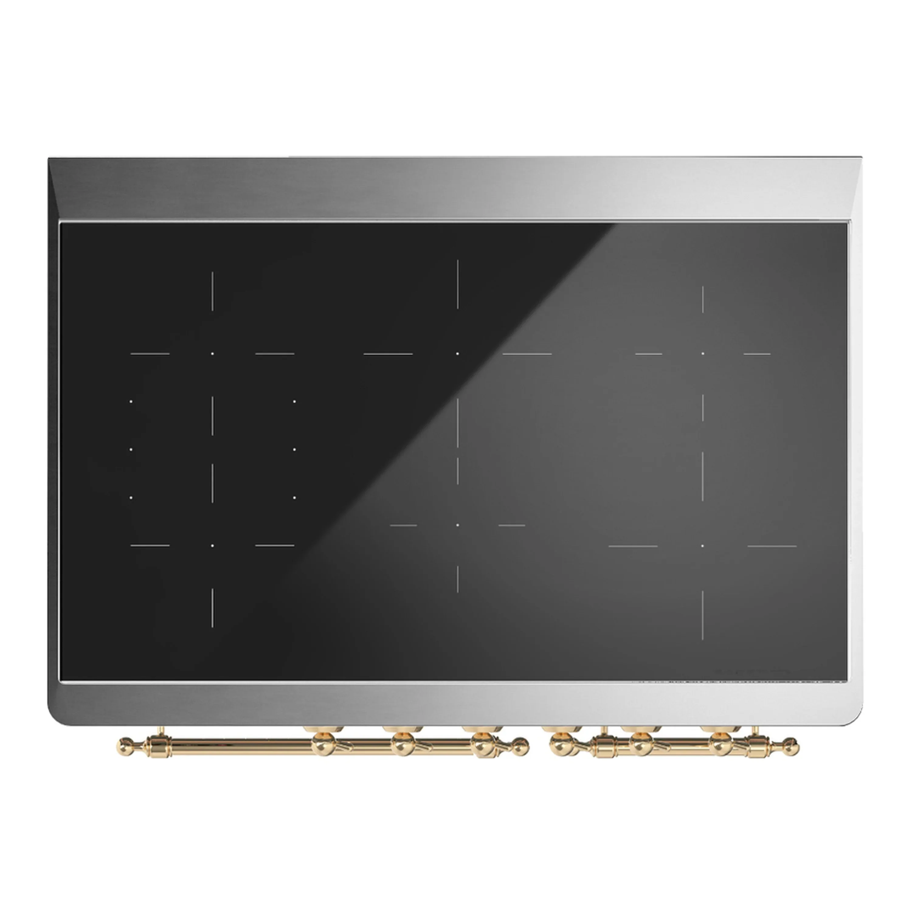 ILVE Majestic III 40-Inch Induction Range with 6 Induction Elements and Triple Glass Door Electric Oven in Matte Graphite with Brass Trim (UMDIB40NR3MGG) - Image 2