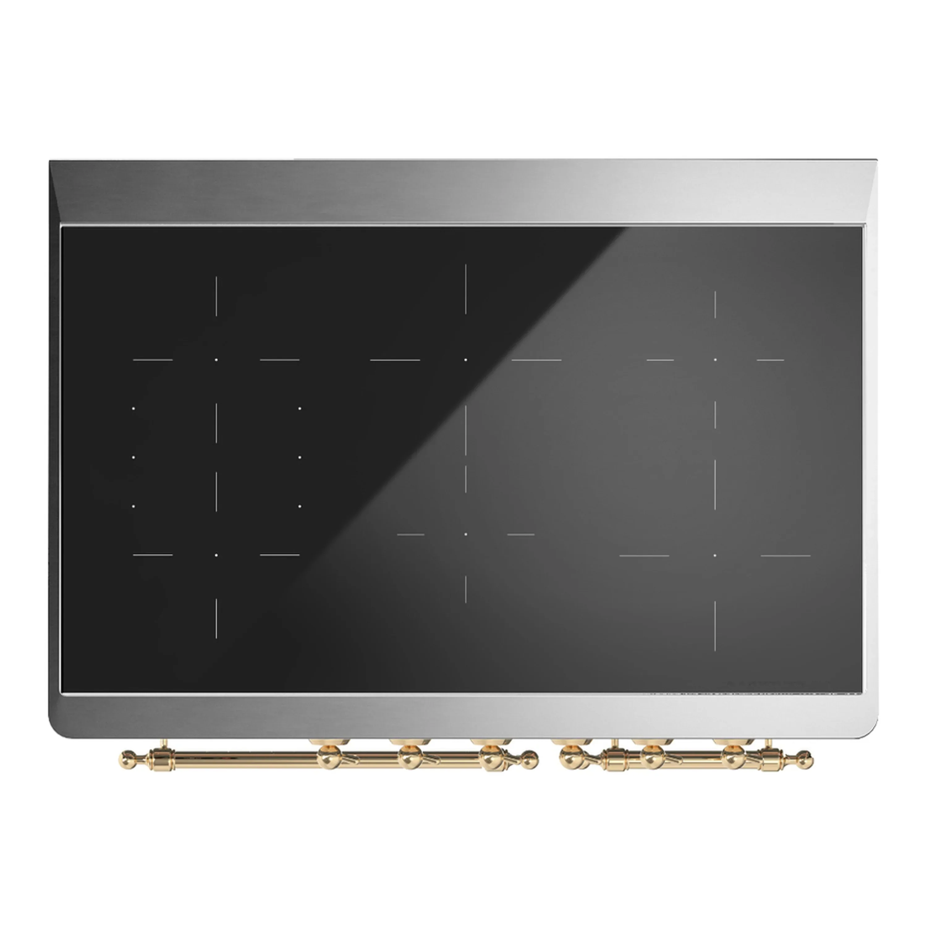 ILVE Majestic III 40-Inch Induction Range with 6 Induction Elements and Solid Door Electric Oven in Matte Graphite with Brass Trim (UMDIB40QNR3MGG) - Image 2