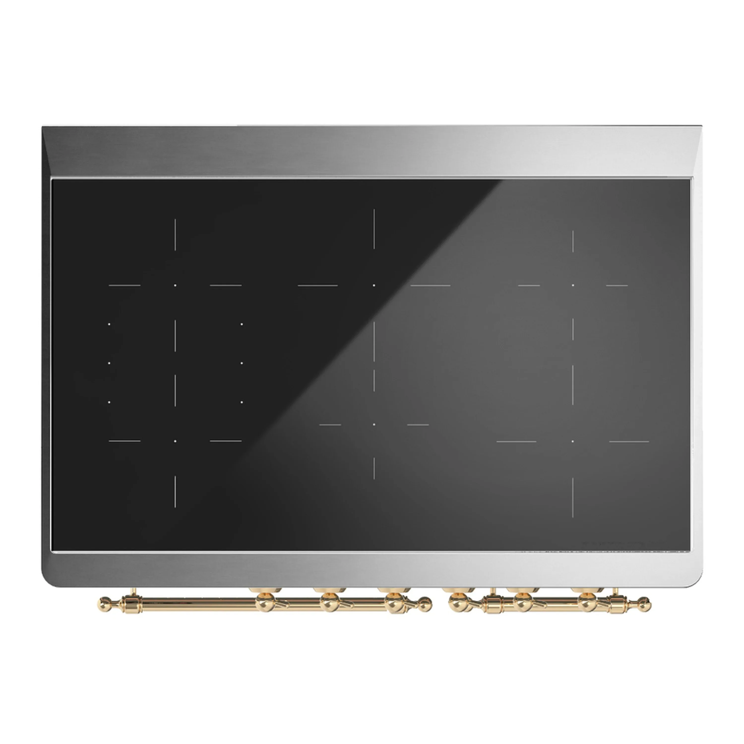ILVE Majestic III 40-Inch Induction Range with 6 Induction Elements and Triple Glass Door Electric Oven in White with Brass Trim (UMDIB40NR3WHG) - Image 2